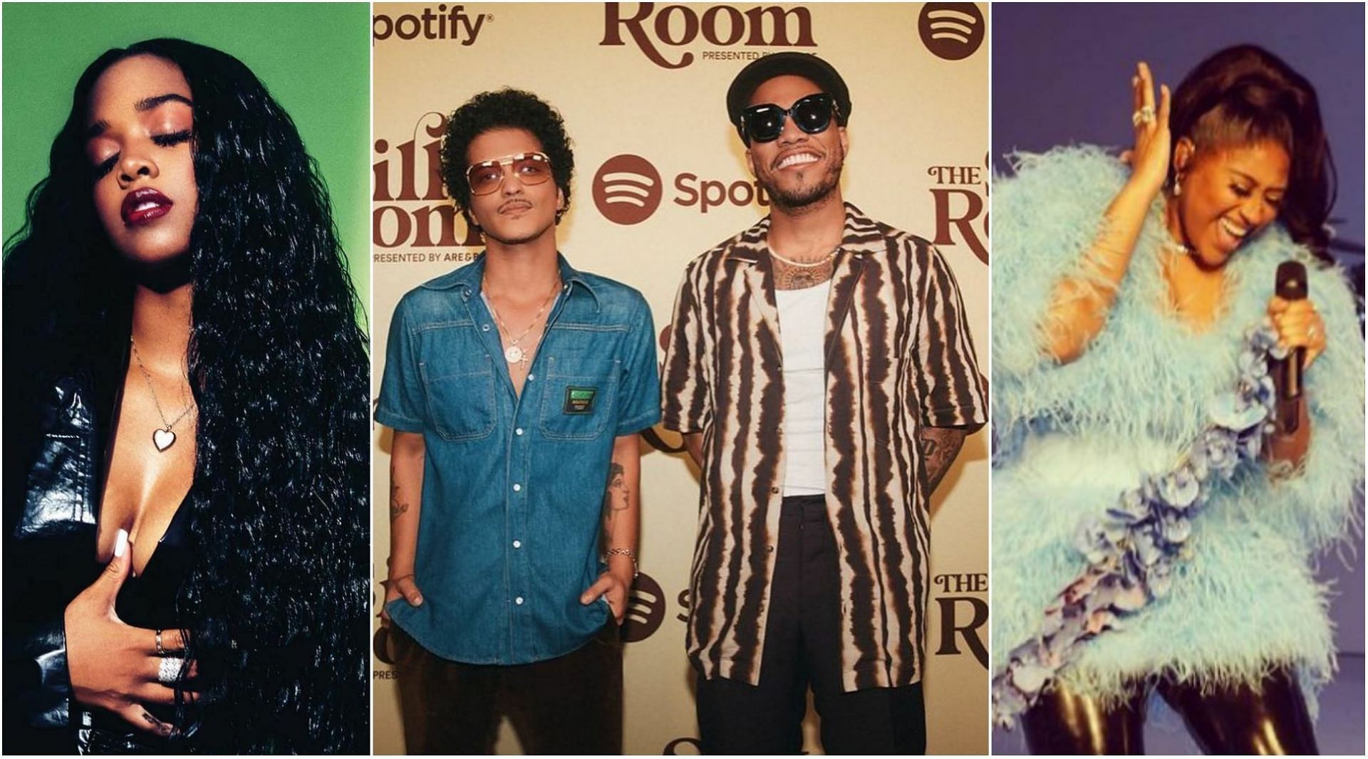  With the 2022 Grammys around the corner, the R&amp;B Song category is a hotly-contested one (Images via Instagram: jazminesullivan, silksonic, and hermusic)