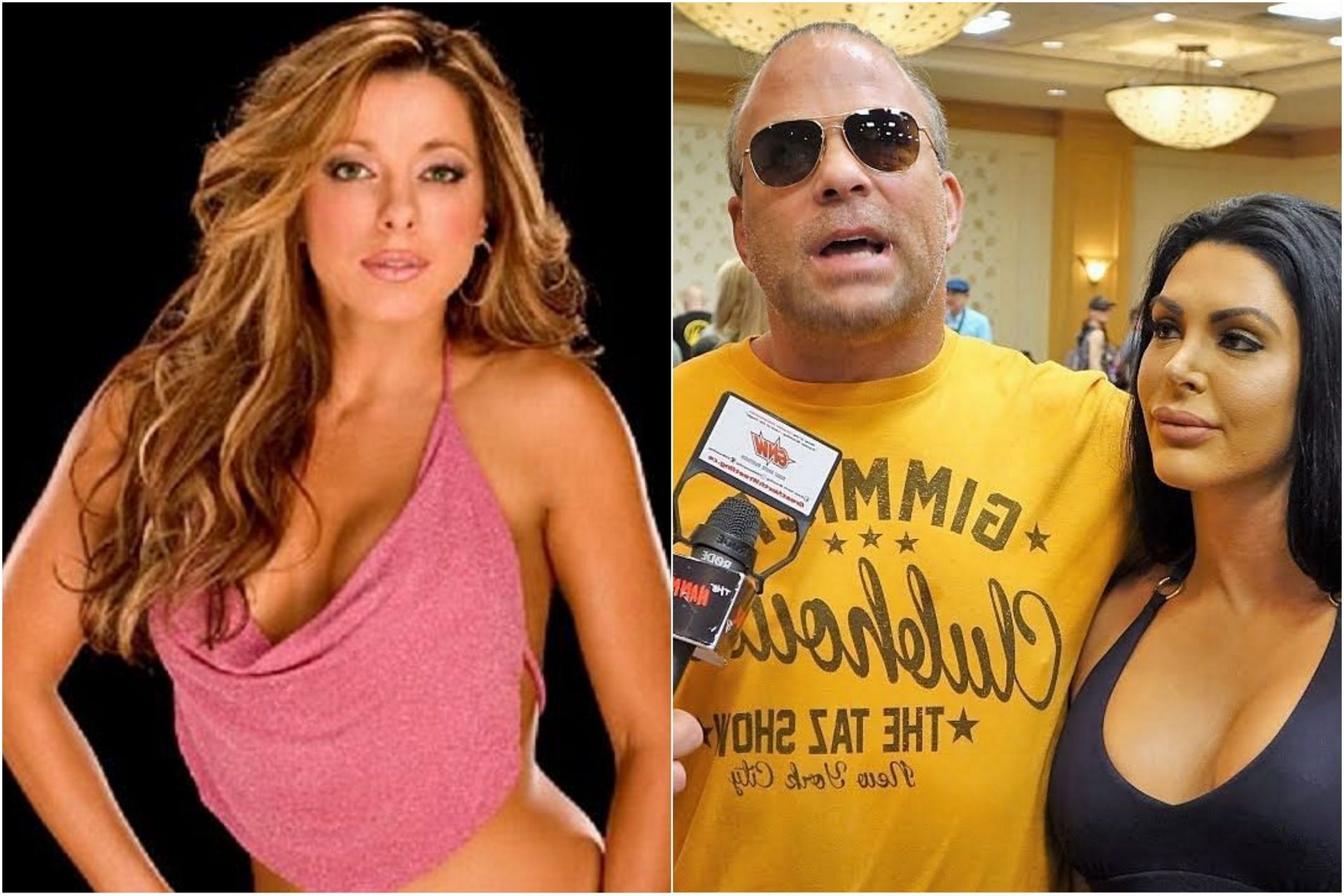 Dawn Marie (Left) and RVD with his wife (Right)