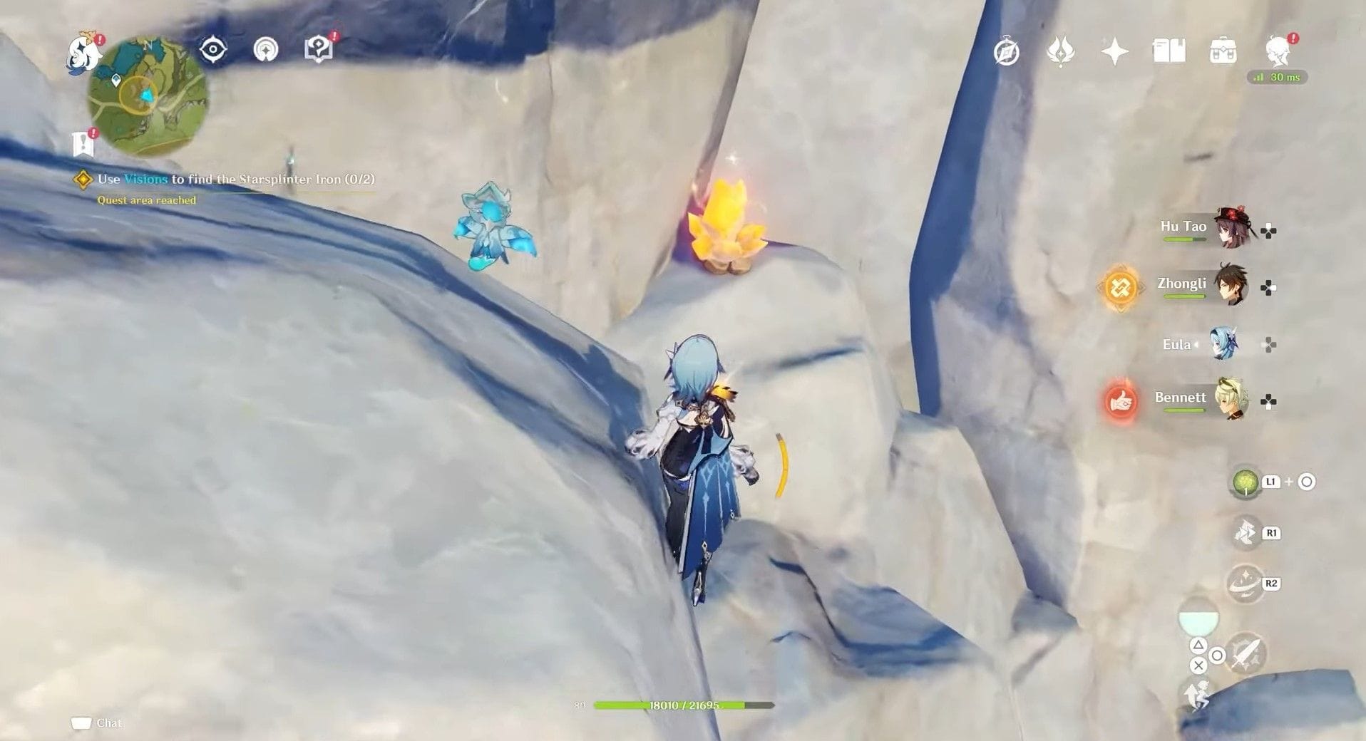 Genshin Impact Use Visions to find Starsplinter Iron guide