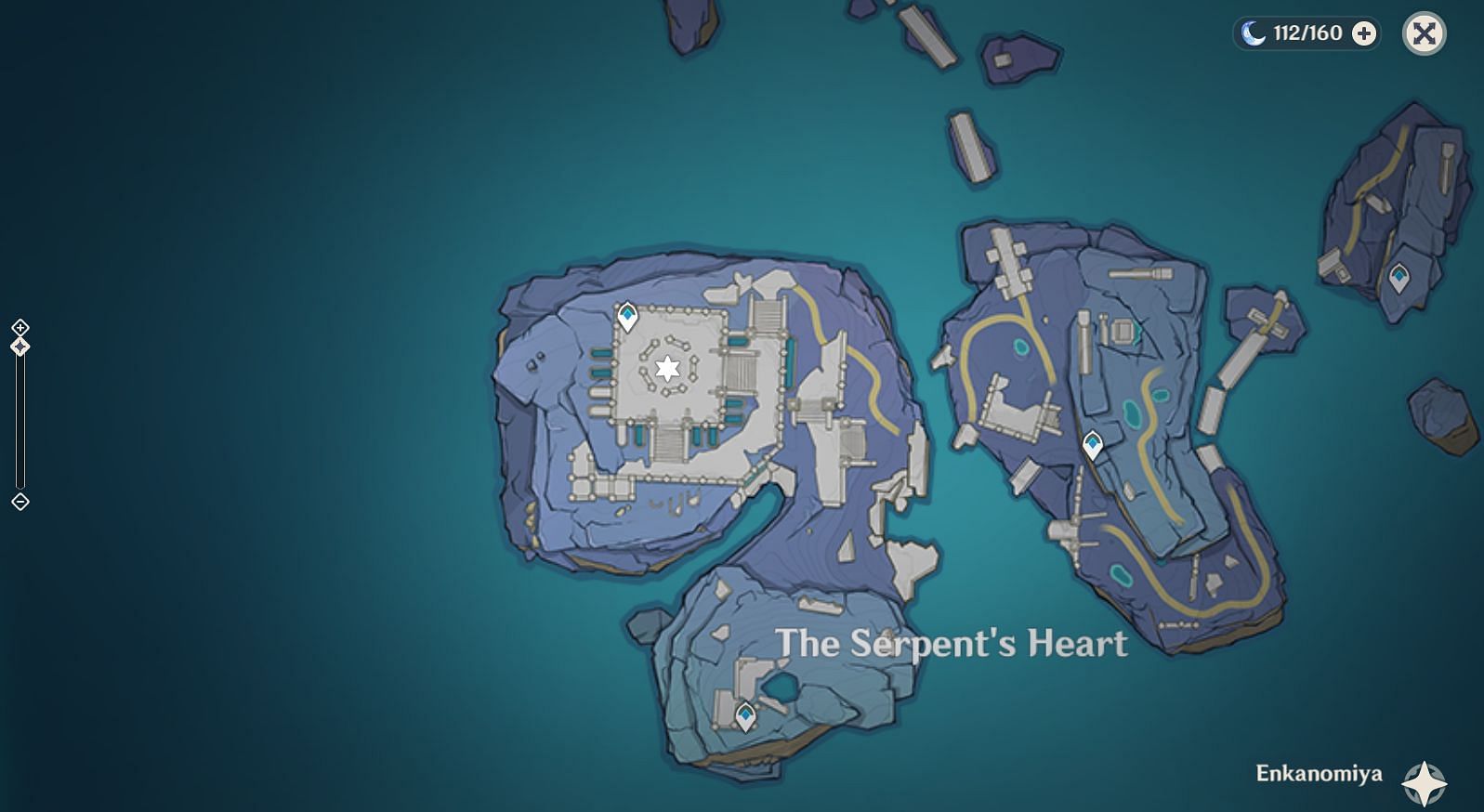 Location of the sixth Luxurious Chest on the map (Image via Genshin Impact)