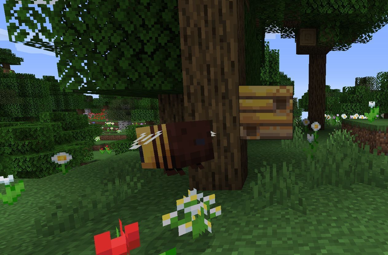 How bee pollination works in Minecraft?