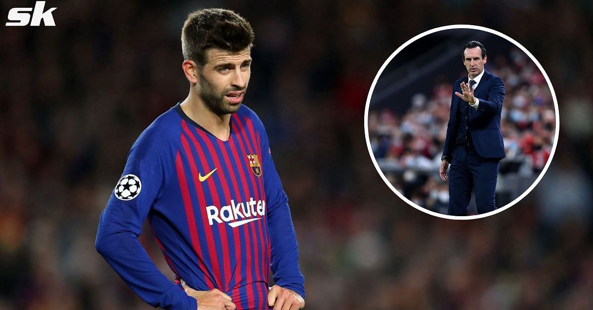 Unai Emery has hit out at Gerard Pique for his comments on Real Madrid
