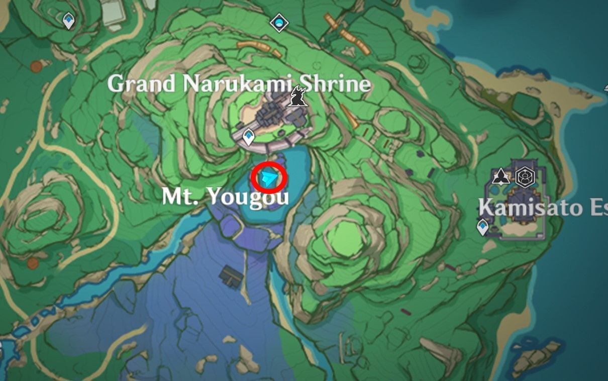 Genshin Impact guide to Luxurious Chest near Narukami Shrine