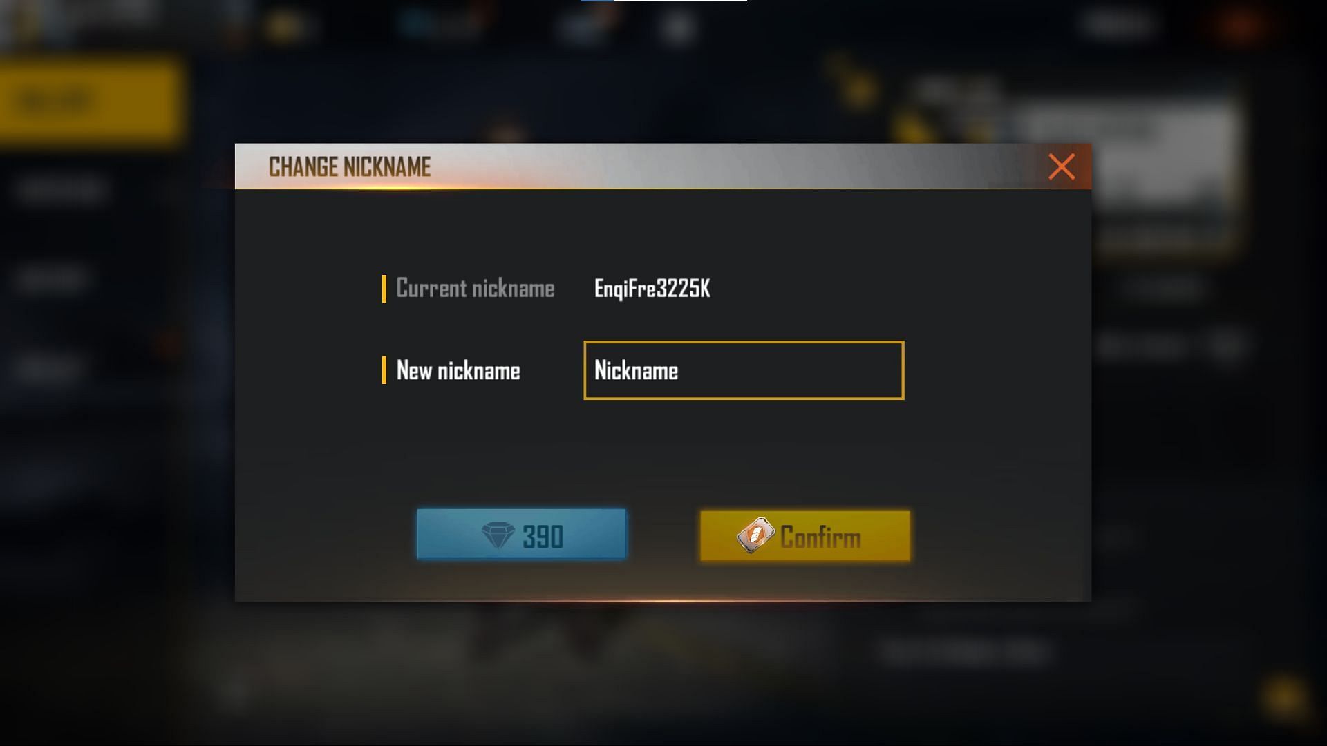 free fire name card change king