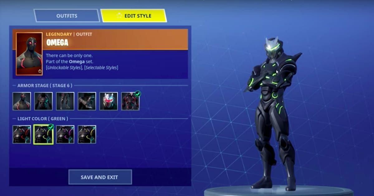 Omega was one of the first customizable skins (Image via Epic Games)