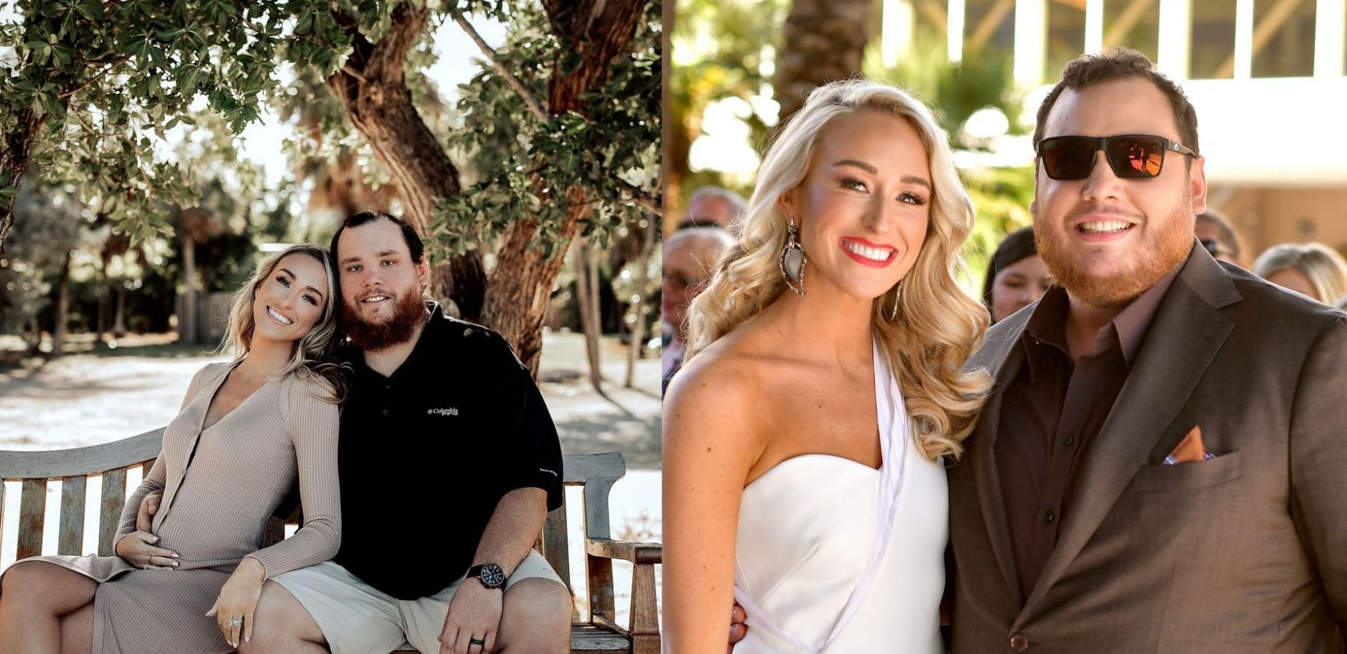 Luke Combs and Nicole Hocking are expecting their first child together (Image via Nicole Hocking/Instagram and Matt Winkelmeyer/Getty Images)