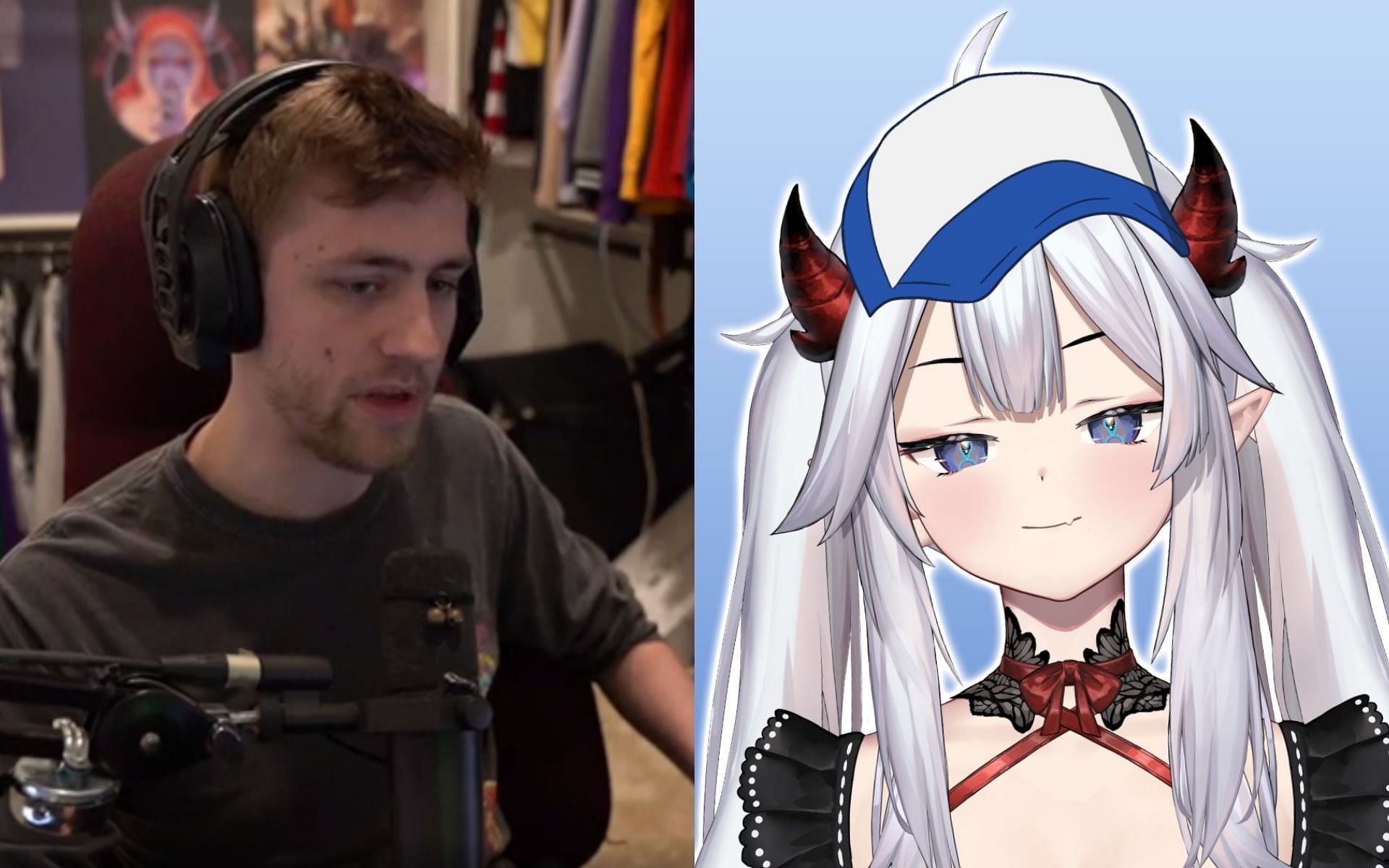 Sodapoppin humorously complies with Veibae's request to sing Imagine