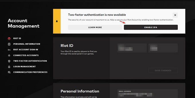 How To Enable Riots Two Step Authentication In Valorant And League Of Legends 1822