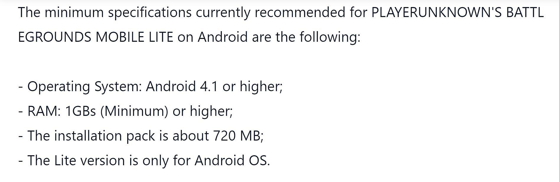 PUBG Mobile Lite has low device requirements (Image via Tencent)