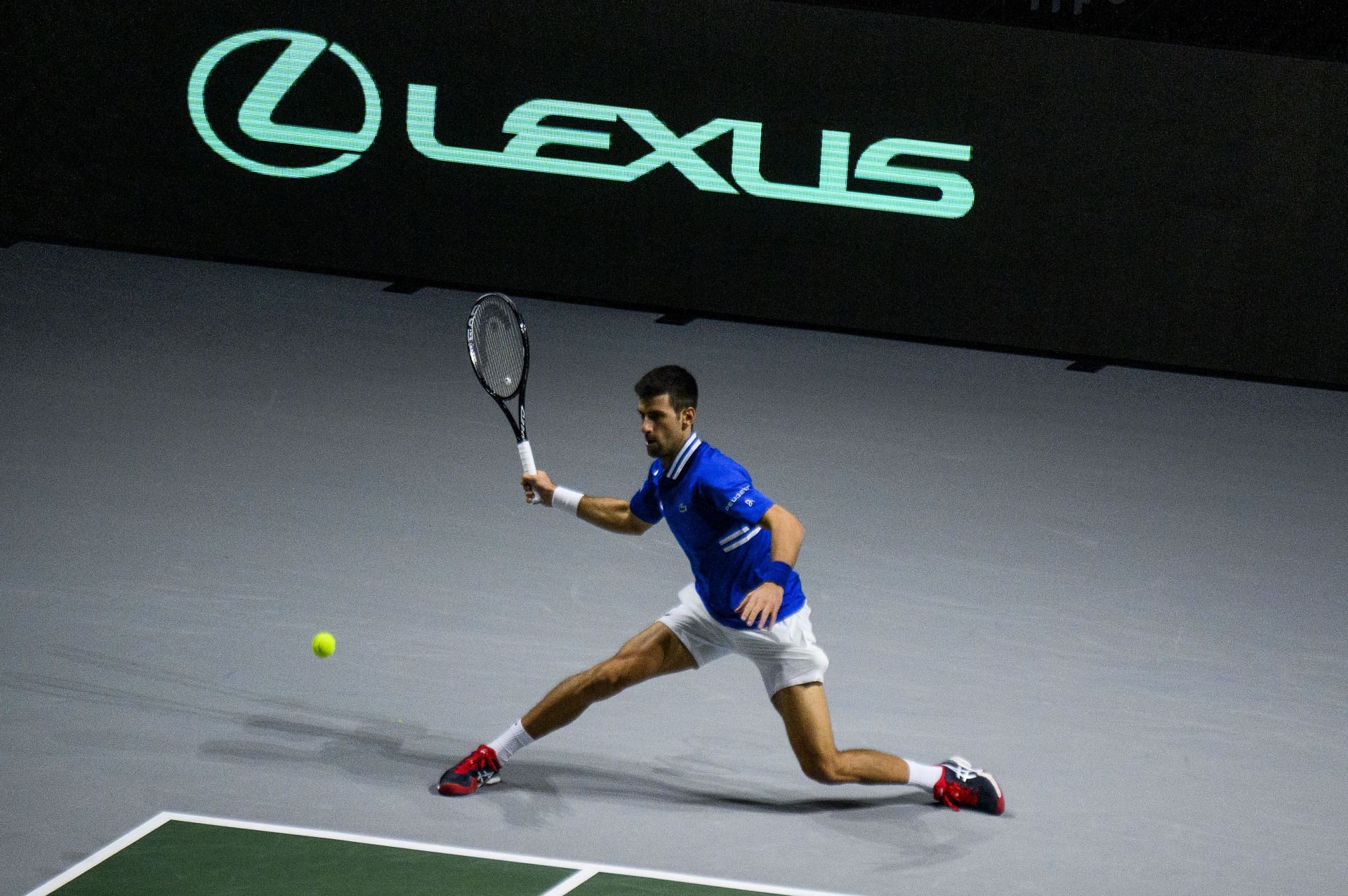 Novak Djokovic at the Davis Cup Finals in 2021