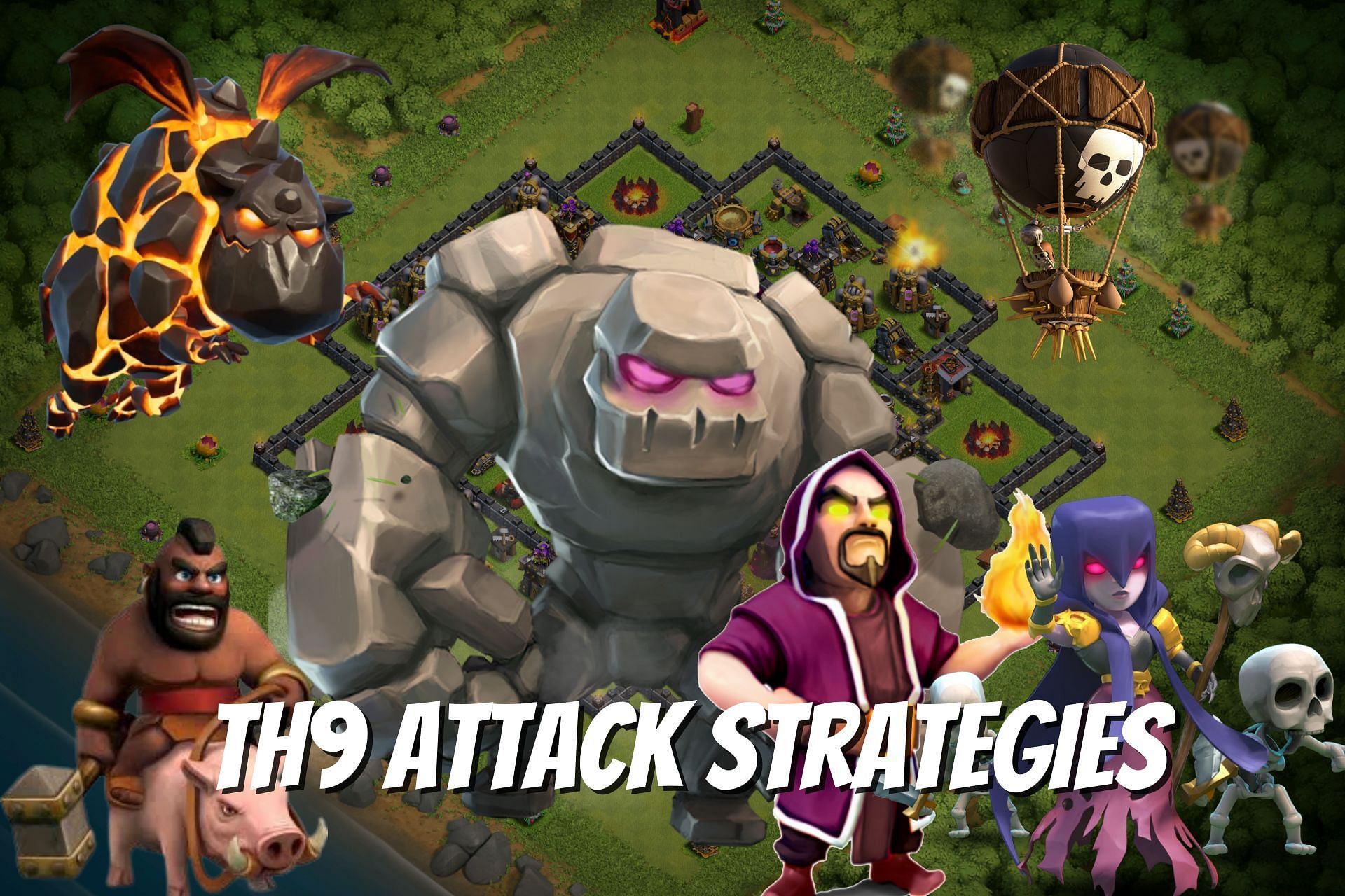 Top 5 attack combinations for Town Hall 9 in Clash of Clans