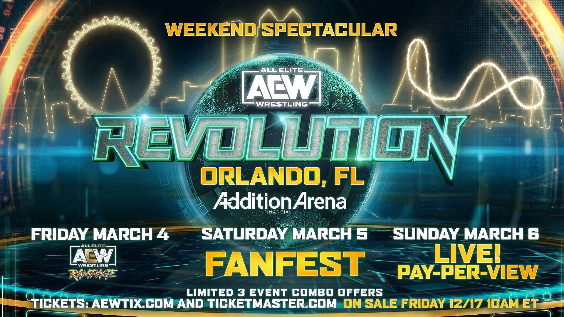 What is the latest AEW Revolution 2022 match card?