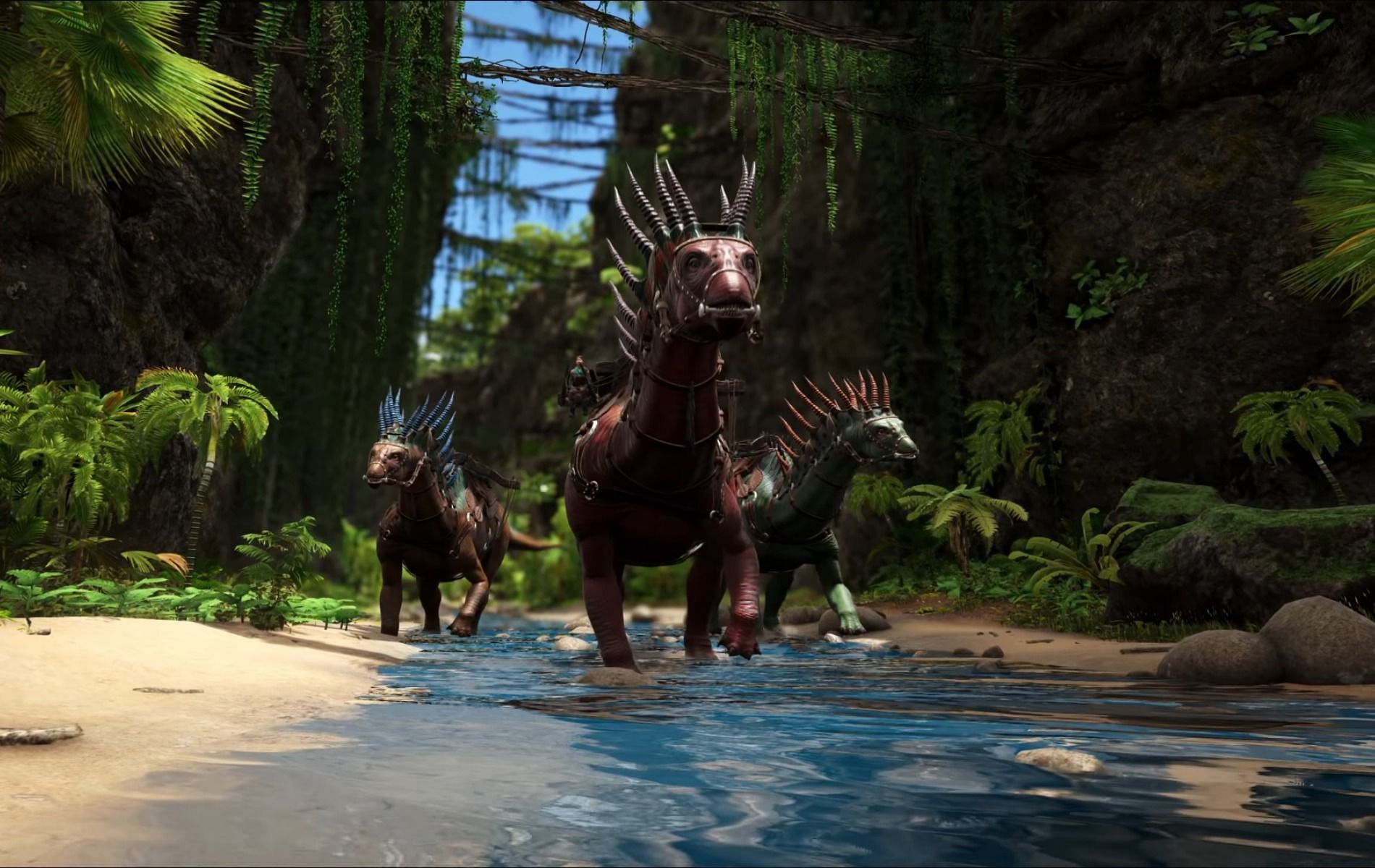 Introducing the Amargasaurus (Image via Ark Lost Island)