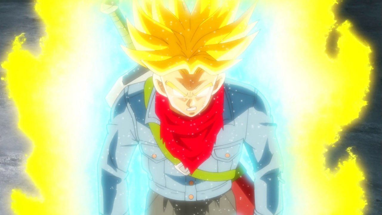 Future Trunks in his Super Saiyan Rage form (Image via Toei Animation)