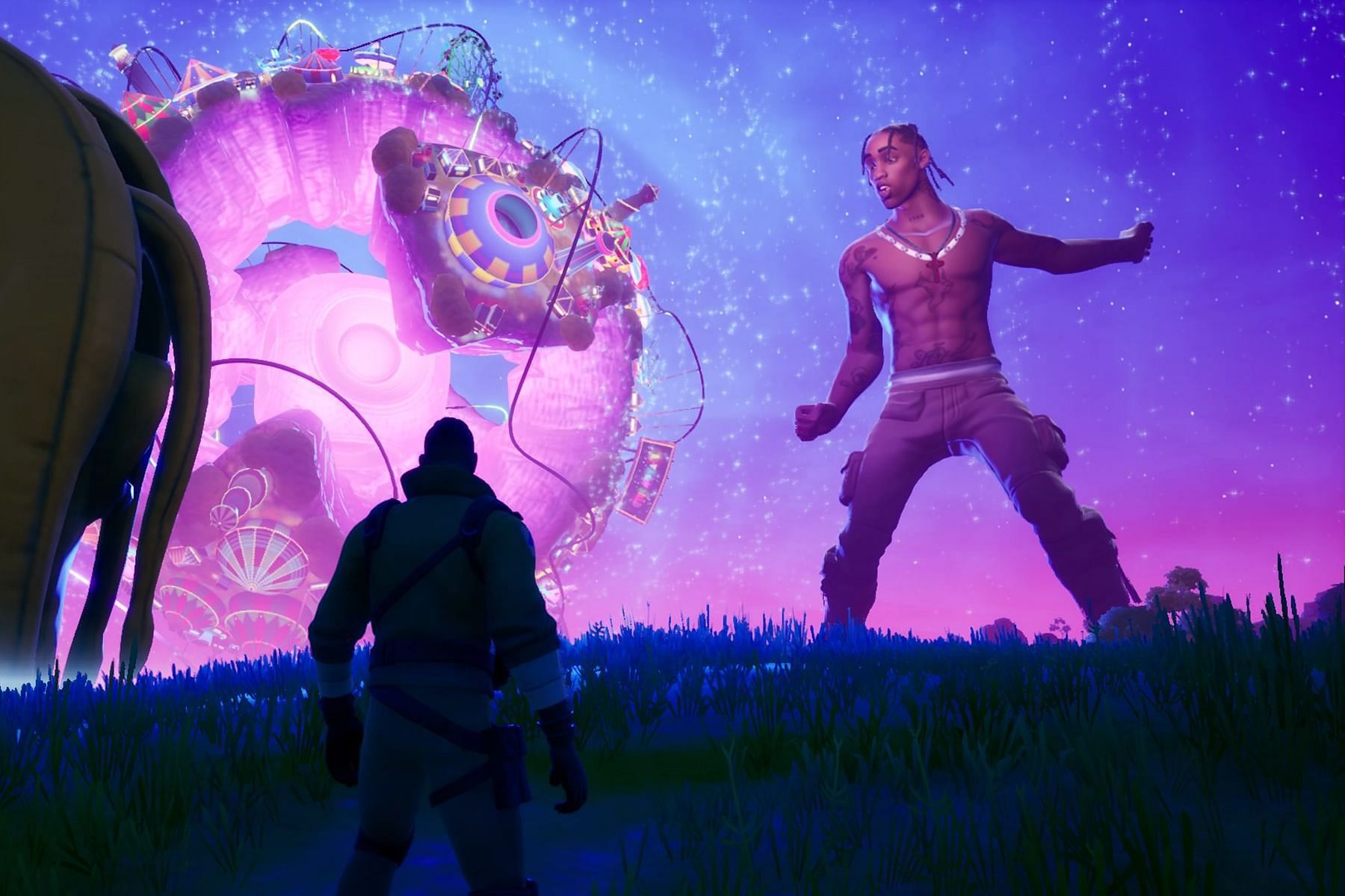 Travis Scott took over Fortnite with an incredible concert (Image via Epic Games)