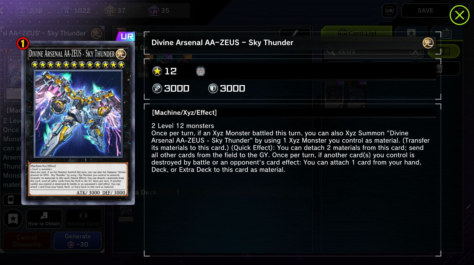 ZEUS is such a powerful card that it could go into every Extra Deck in Yu-Gi-Oh! (Image via Konami)