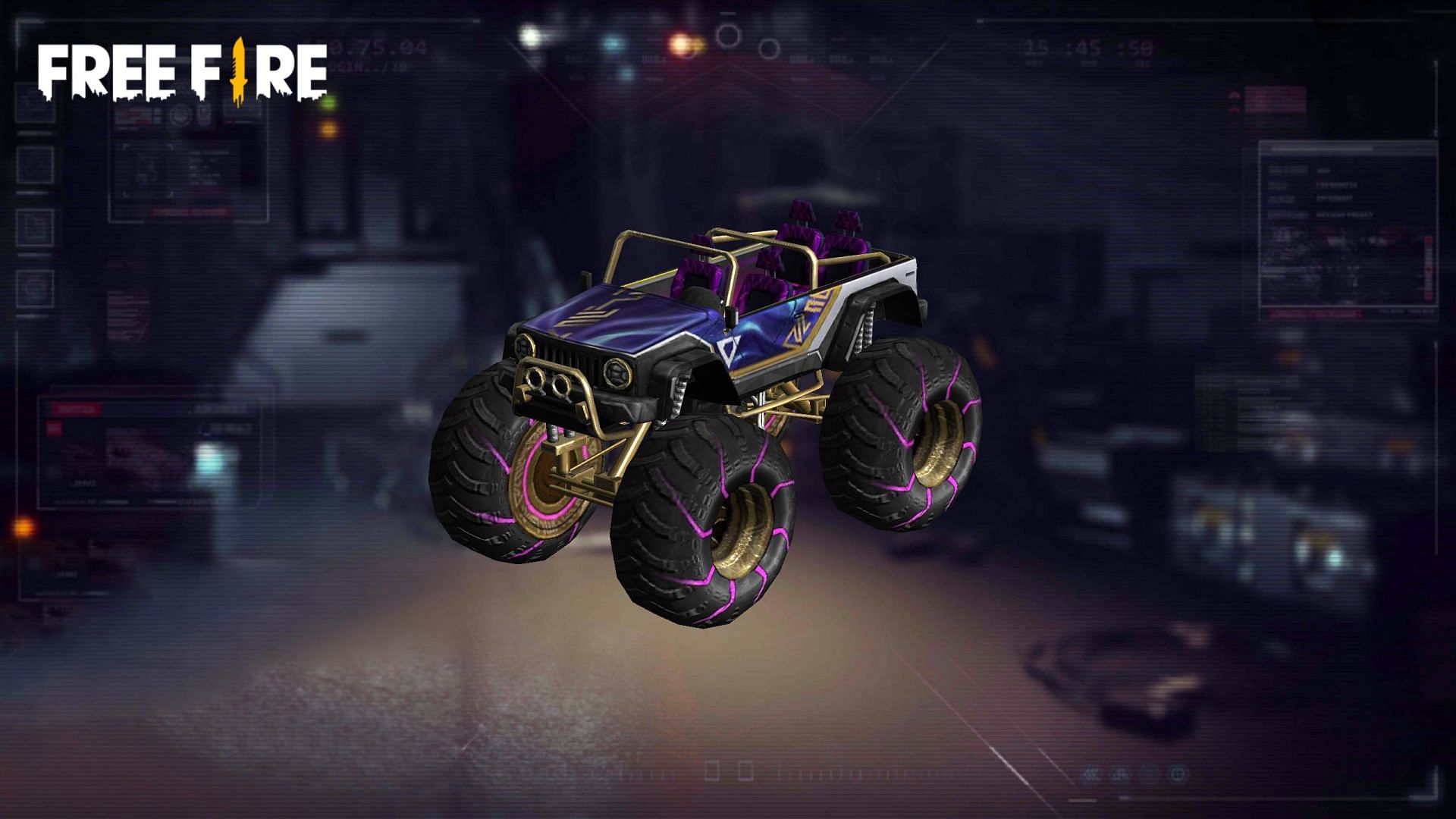 free fire monster truck skin