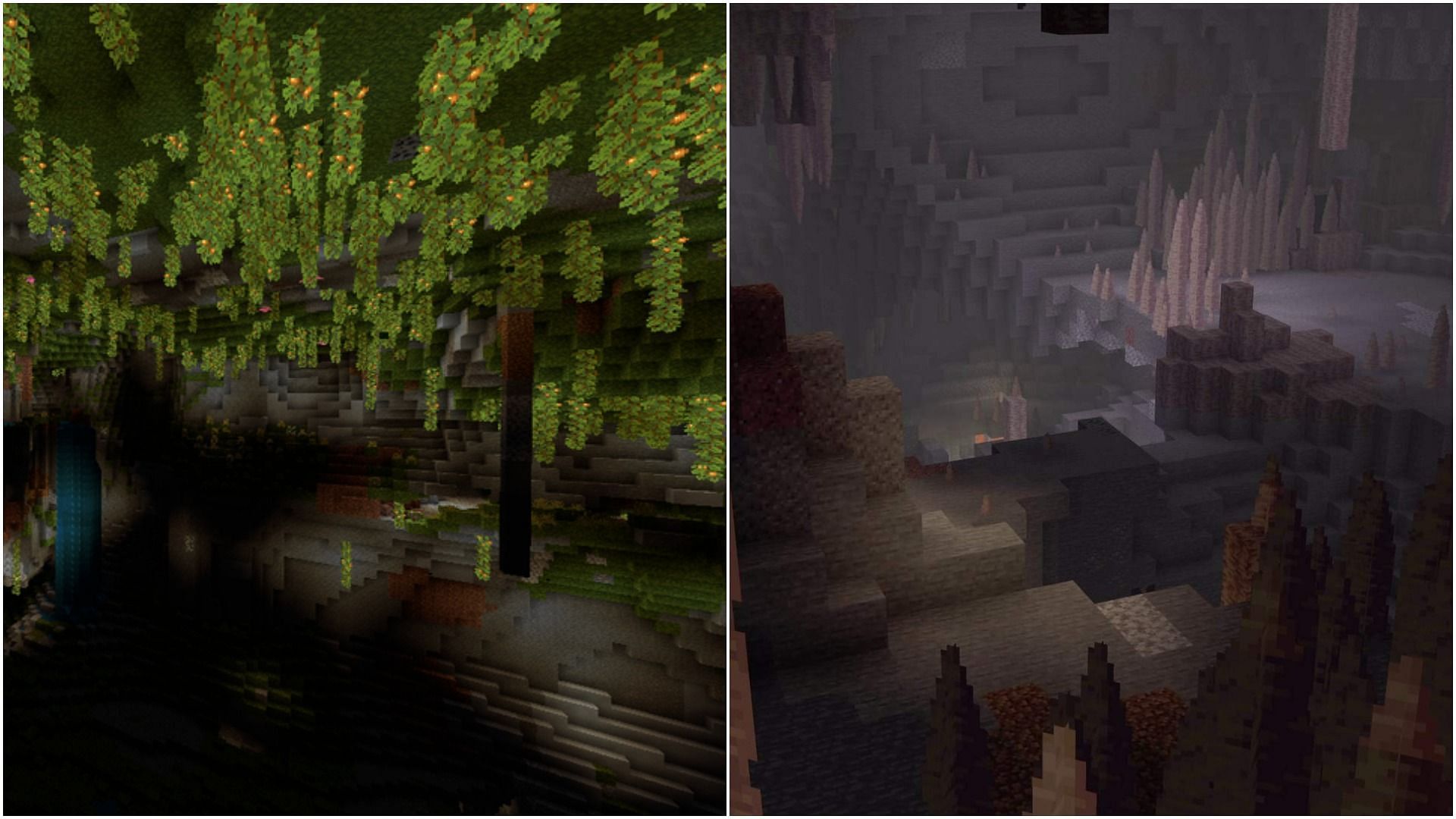 Lush Caves more liked than Dripstone Caves (Image via Minecraft)
