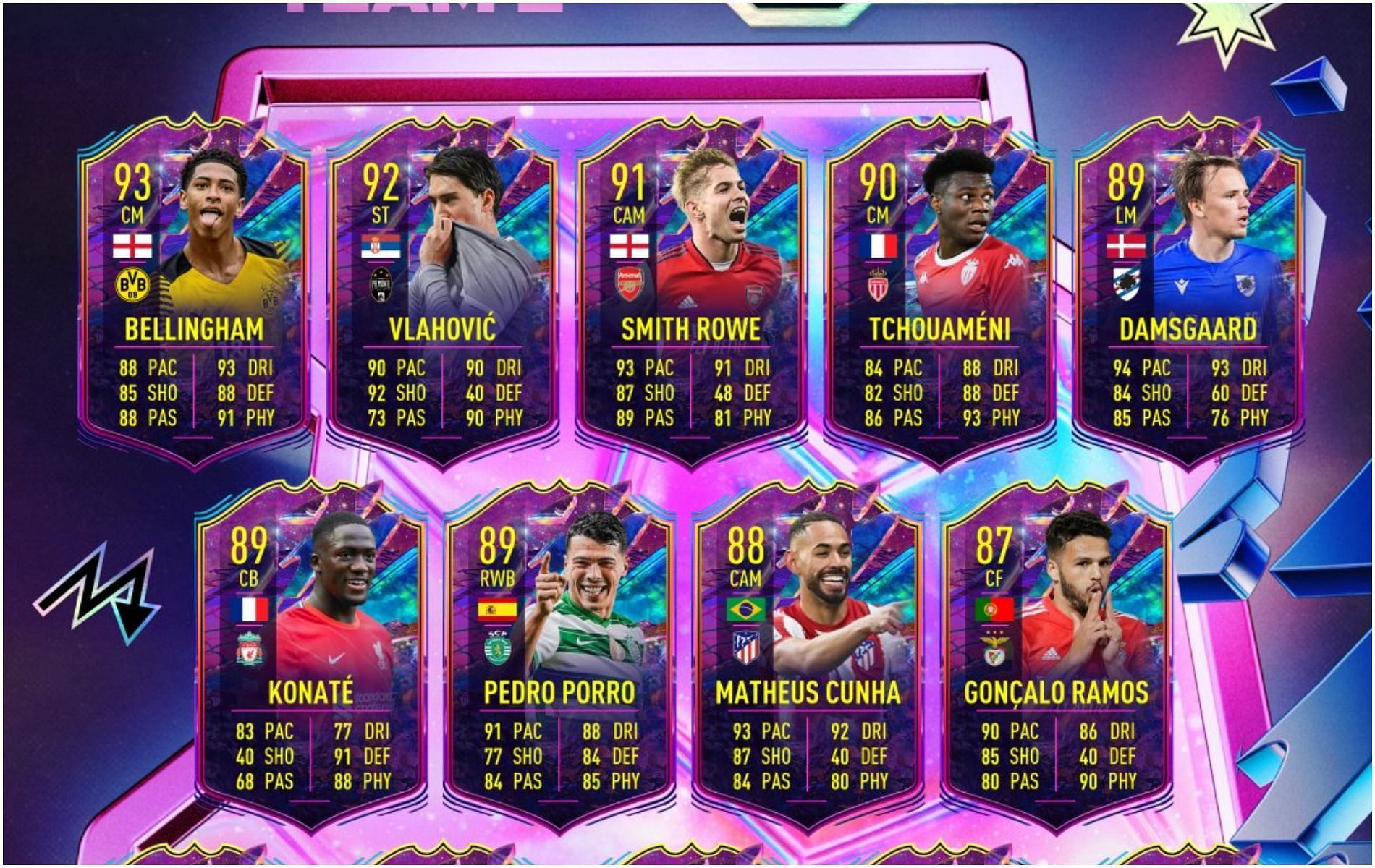 FIFA 22 Ultimate Team Full list of Future Stars Team 1