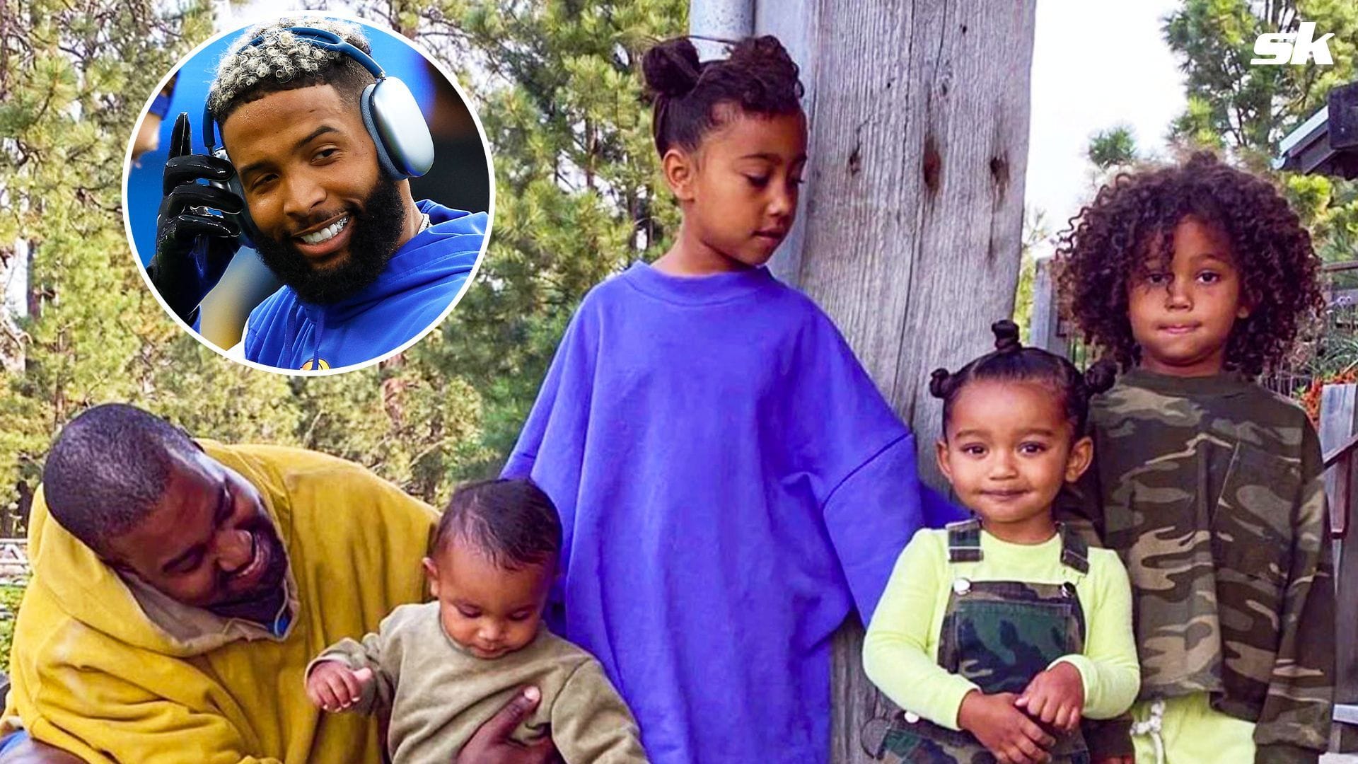 Odell Beckham Jr. gives Kanye West's kids game gloves