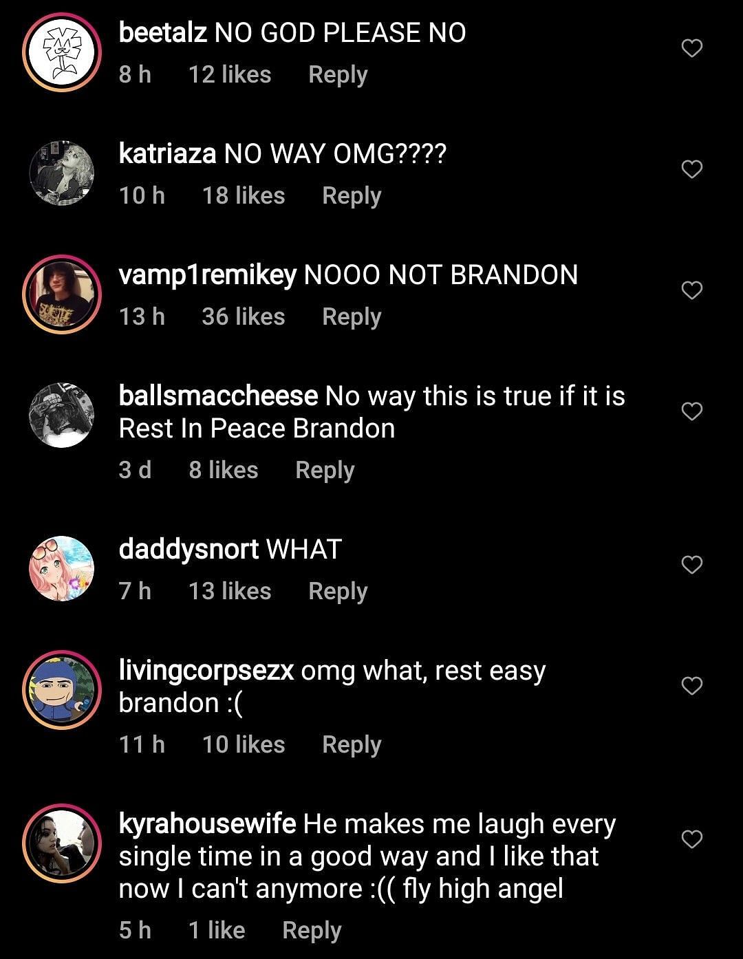 Brandon Brootal Fans pay tribute as TikTok star dies