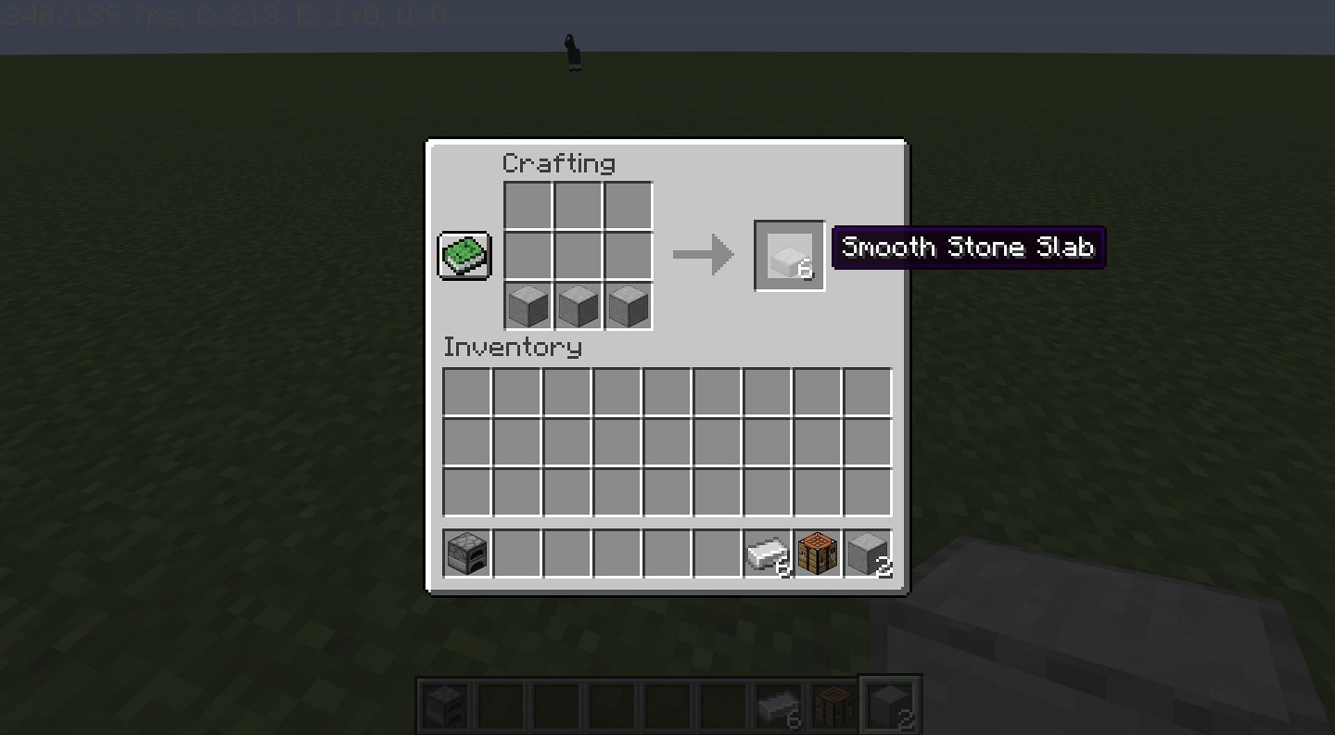 They can be crafted into slabs (Image via Minecraft)