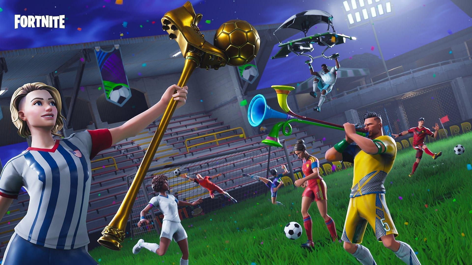 A promotional image for the soccer skins (Image via Epic Games)