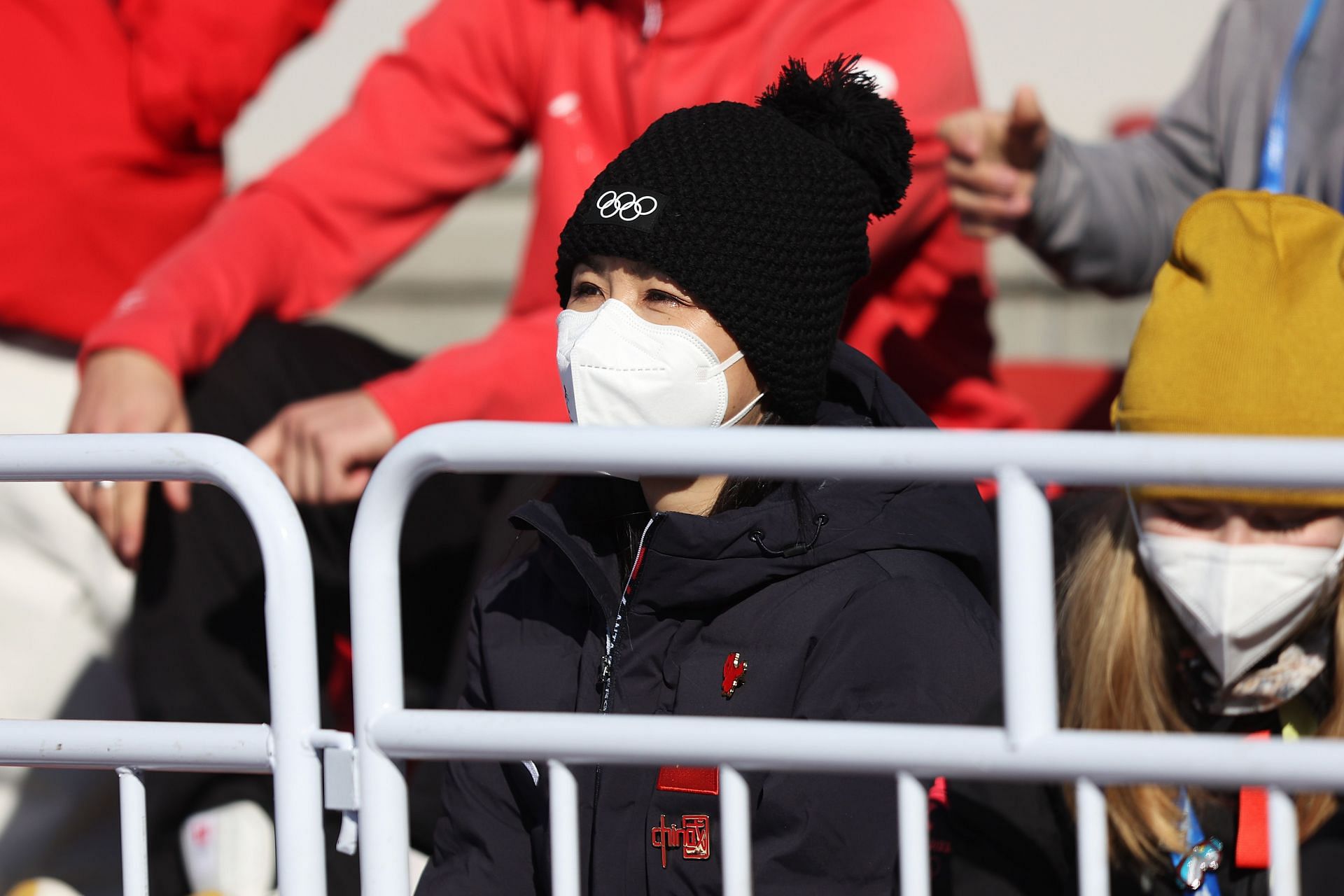 Peng Shuai watches the Winter Olympics in Beijing