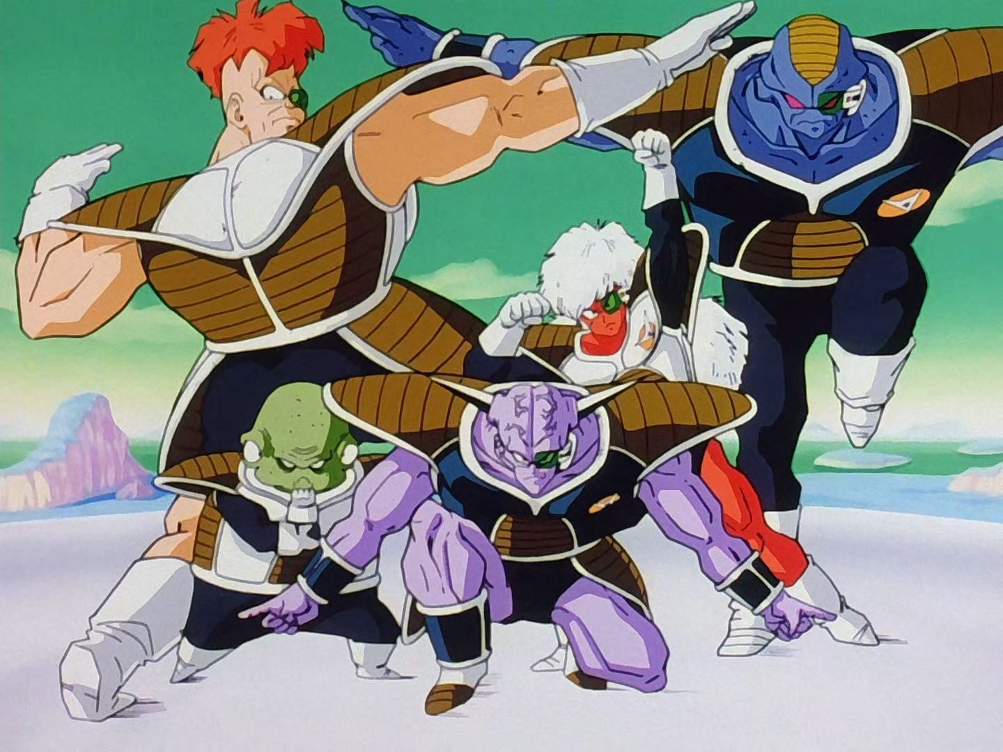 The Ginyu Force doing what they do best: posing! (Image via Toei Animation)