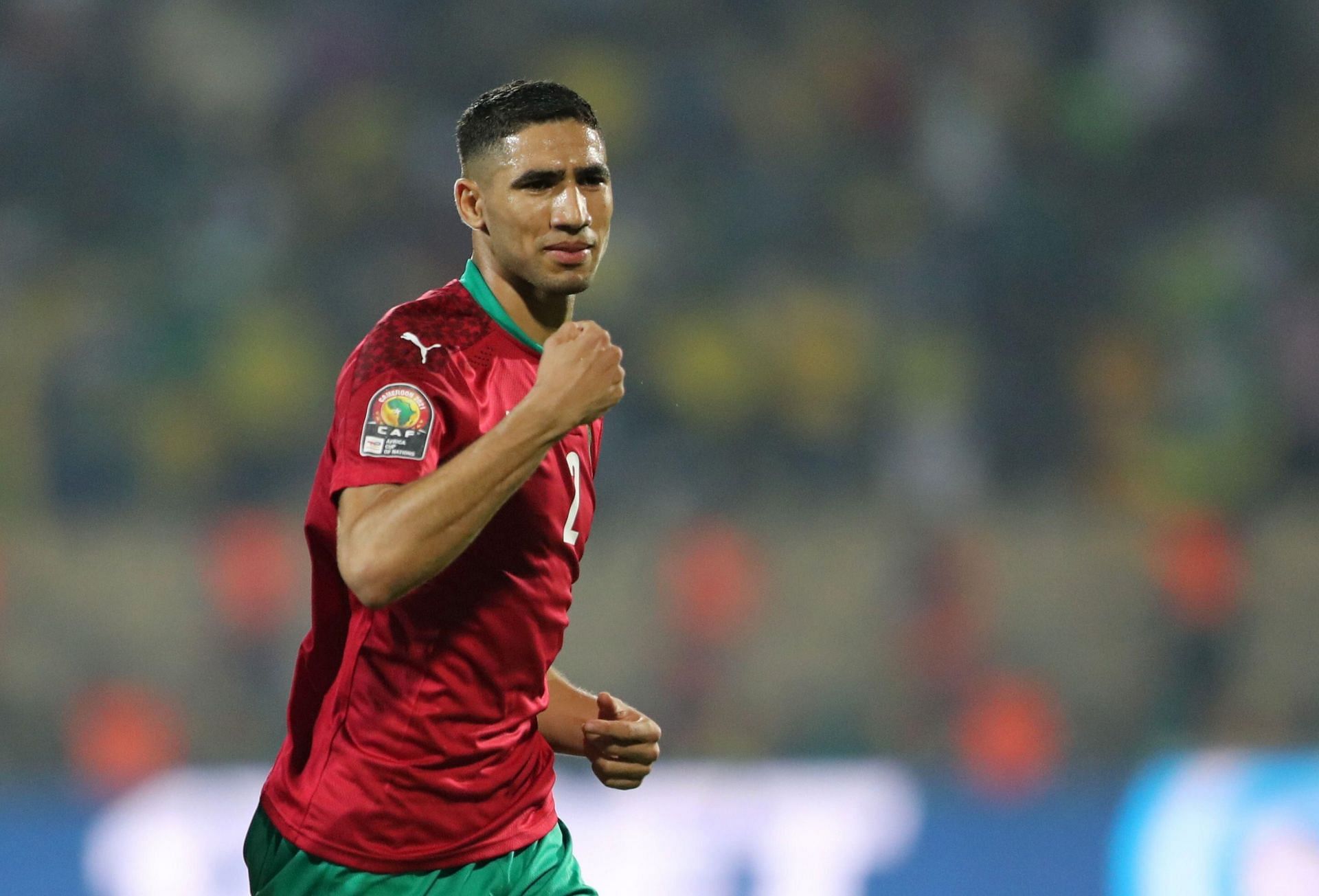 Achraf Hakimi in action for Morocco