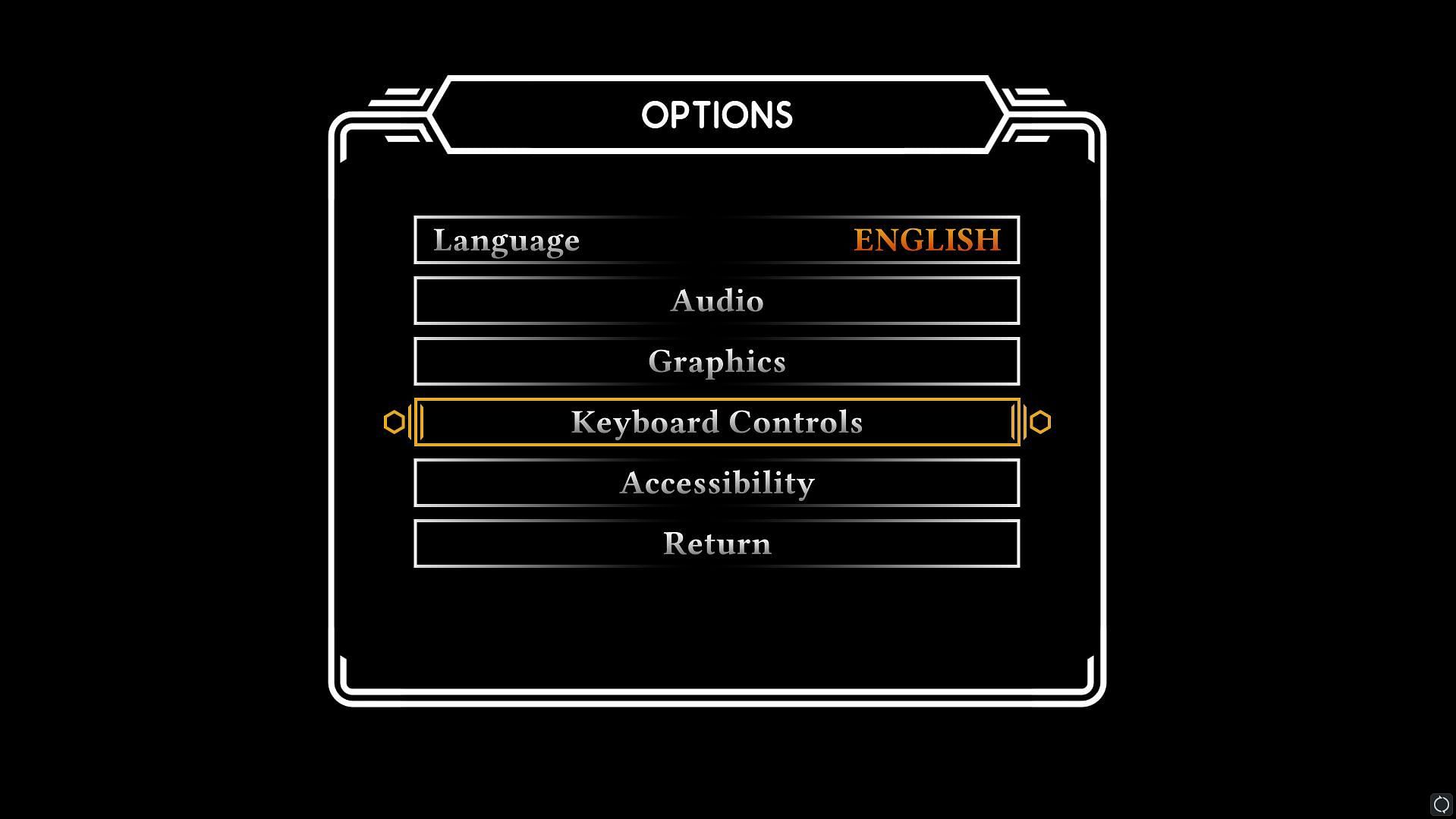 Only keyboard controls are shown in the settings menu (Screenshot via TUNIC)