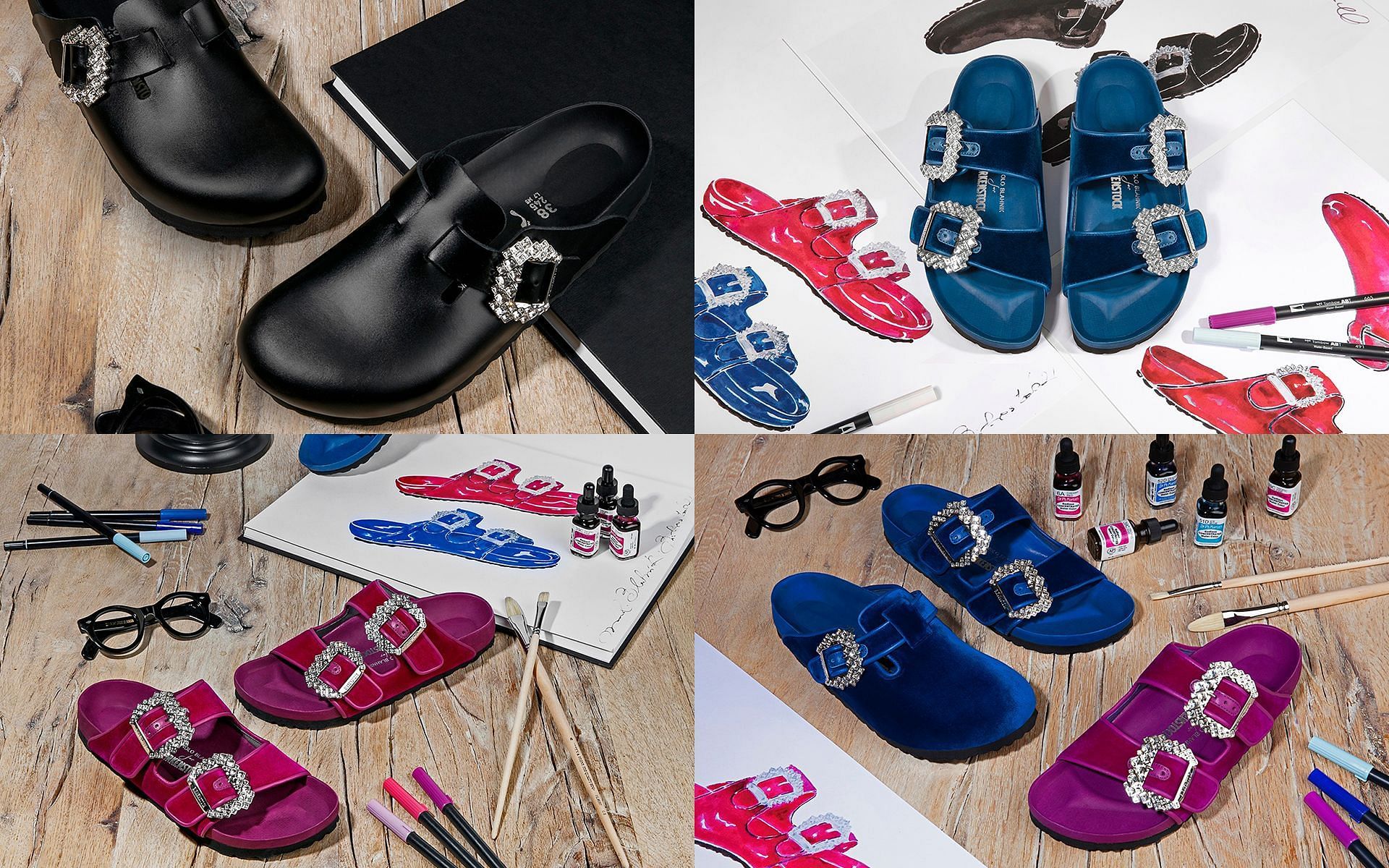 特注加工 レディース MANOLO BLAHNIK BIRKENSTOCK コラボサンダル