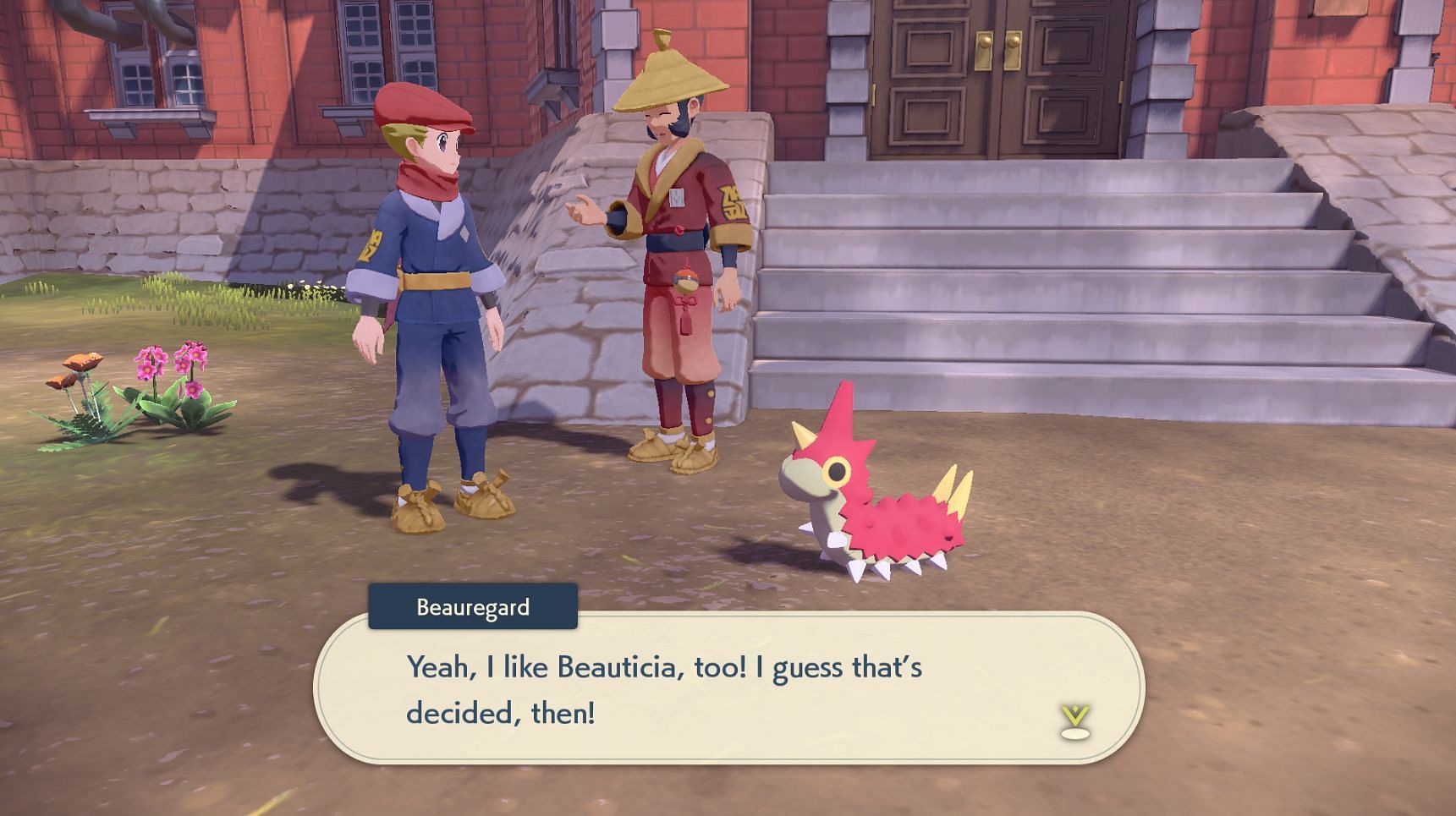 Interacting with NPCs and completing side-quests (Image via Pokemon Legends Arceus)