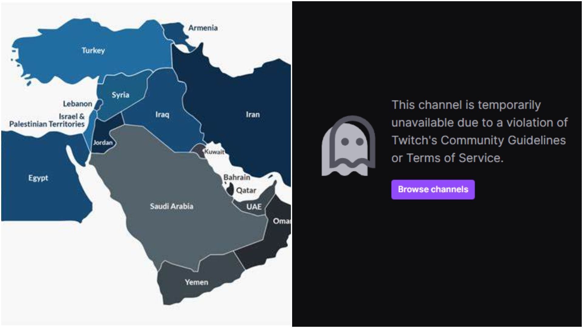 Twitch has banned over 100 Middle Eastern streamers