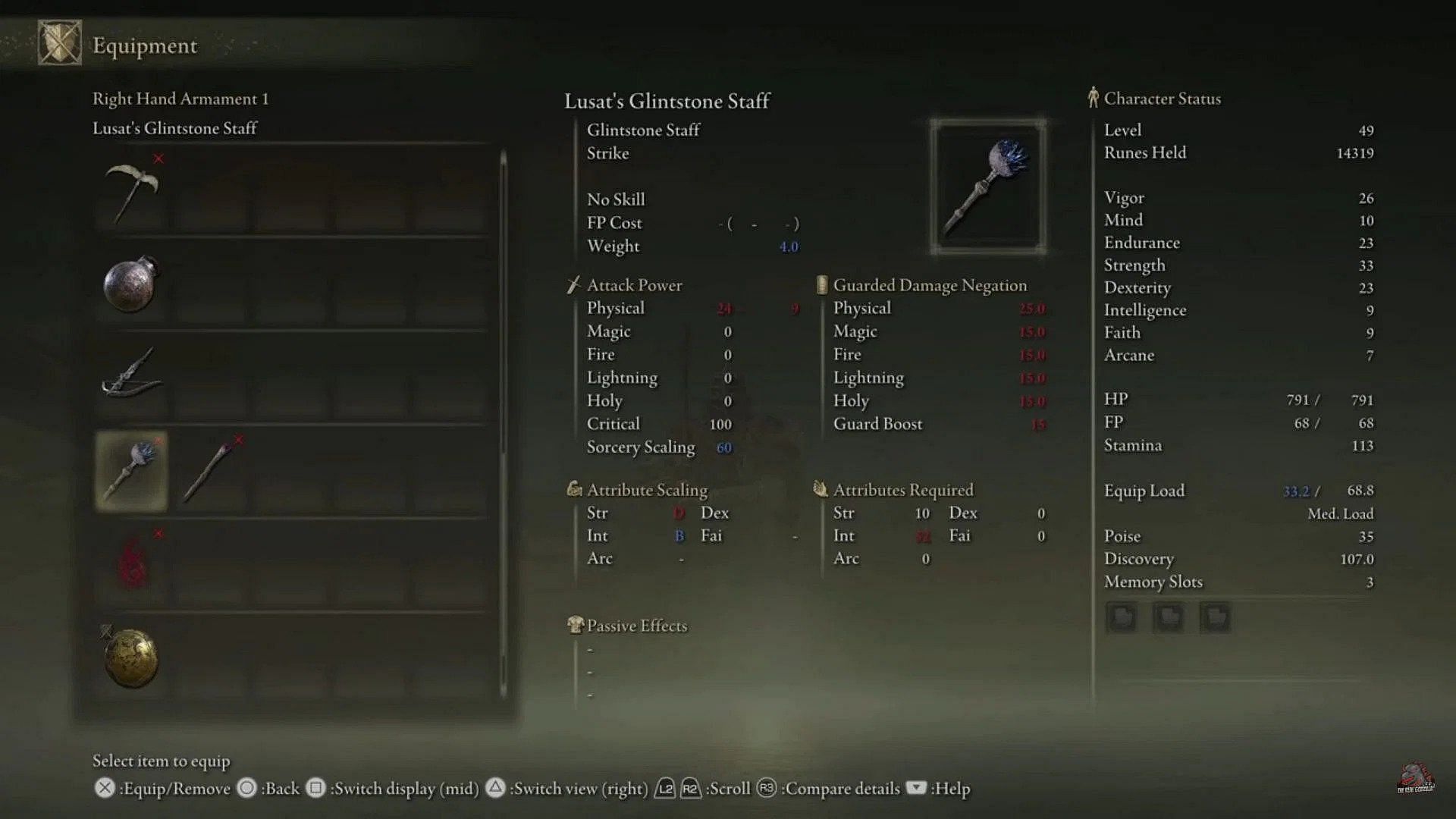 Lusat&#039;s Glintstone staff is as strong in PVP as in PVE (Image via The Real Godzilla/Youtube)