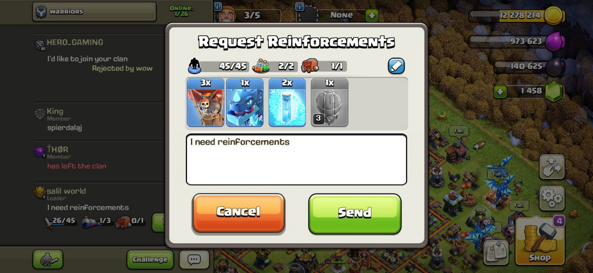 clash of clans donate troops not showing