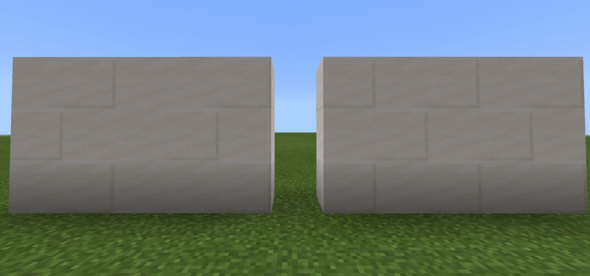 Quartz and smooth quartz can be combined to create a brick pattern in Minecraft (Image via BoomGamingTH/Reddit)