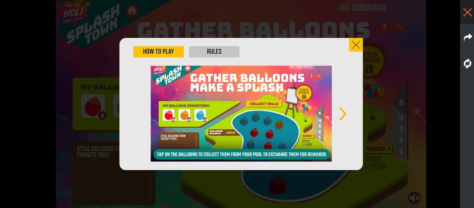 Players must collect as many balloons as possible (Image via Garena)
