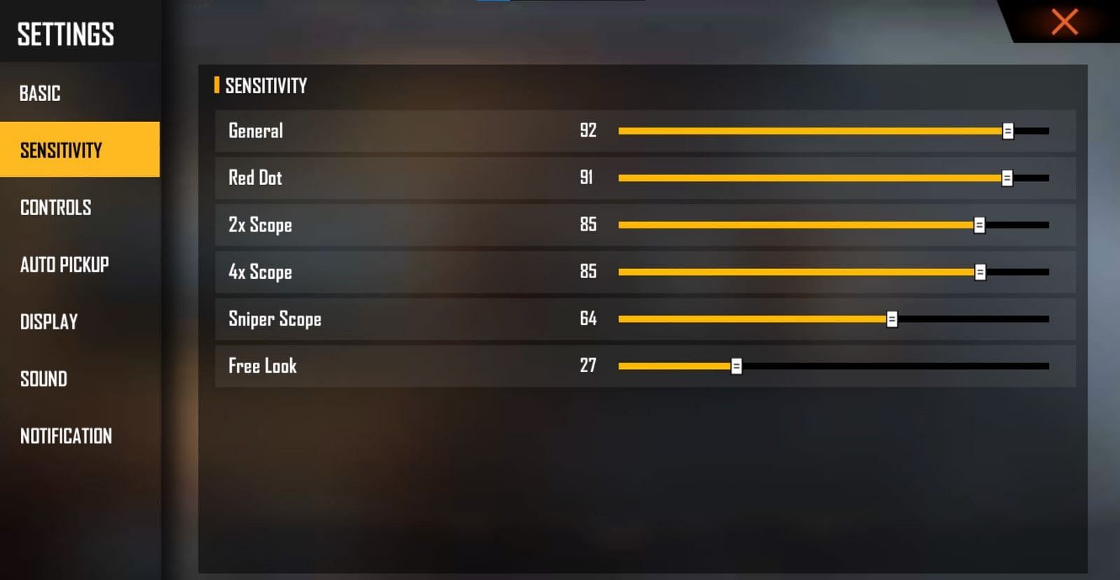 best sensitivity for free fire 4gb ram after ob44 update