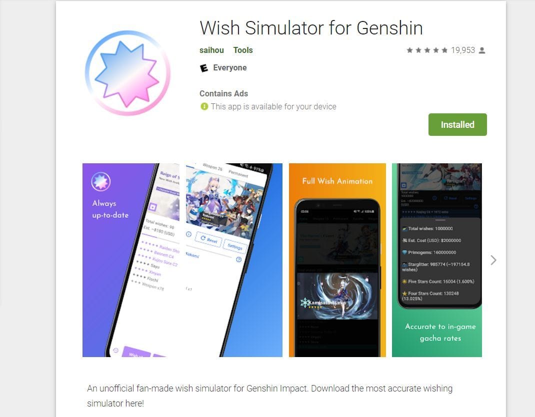 Genshin Impact Wish Simulator for Raiden Shogun banner Wish unlimited