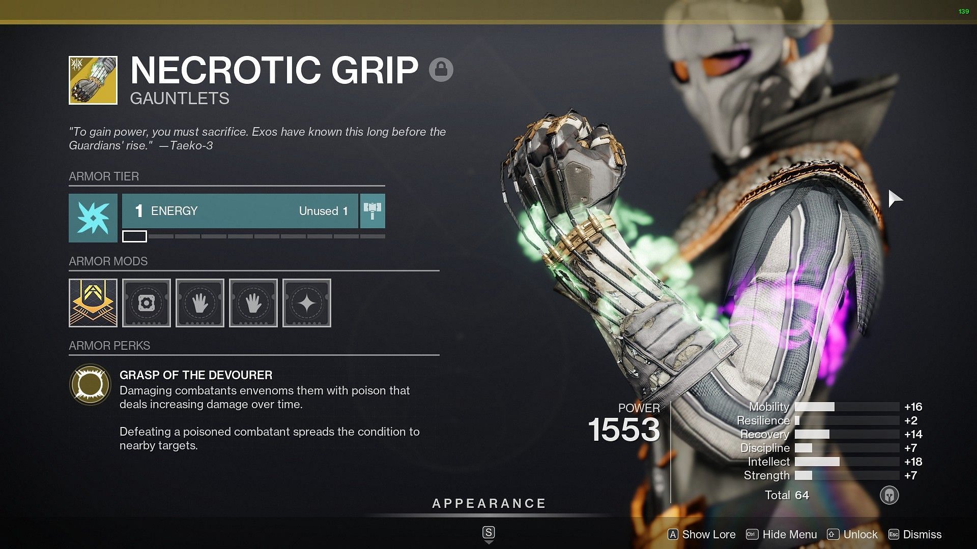 Necrotic Grip (Image via Destiny 2)