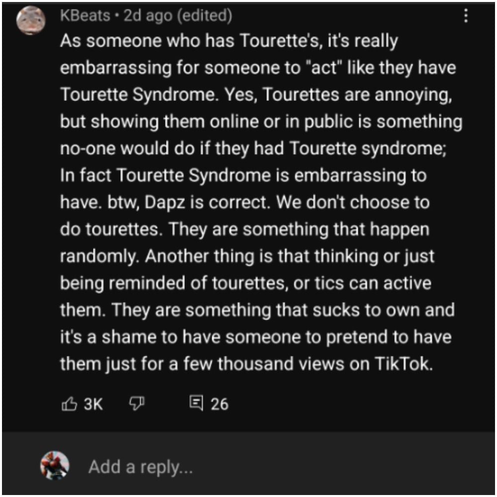Twitch streamer calls out TikToker for faking Tourette's