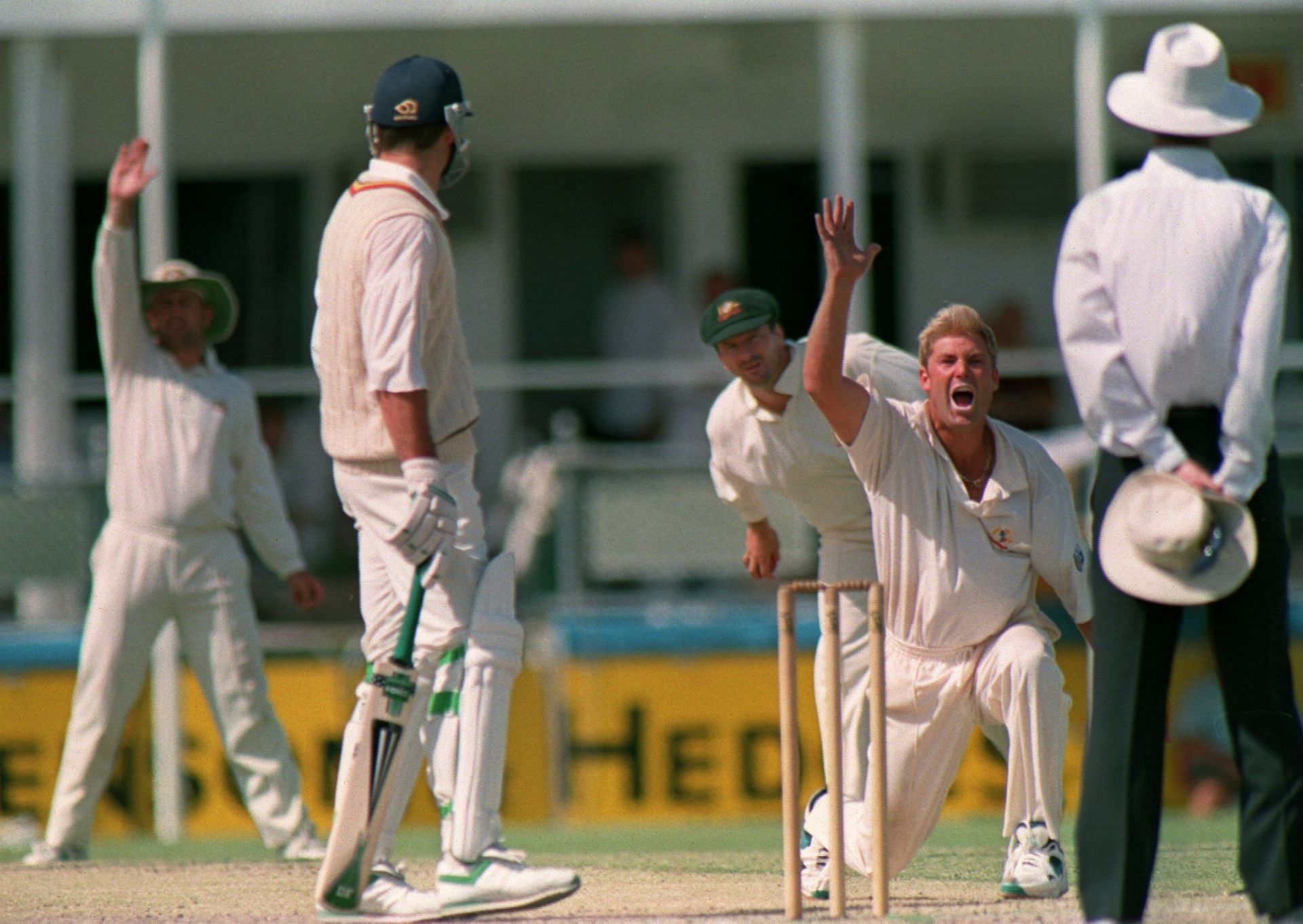 The Aussie traumatized England, especially in the Test format. Here he appeals for the wicket of Graham Thorpe during the 1st Test of the 1994-95 Ashes in Brisbane. Pic: Getty Images