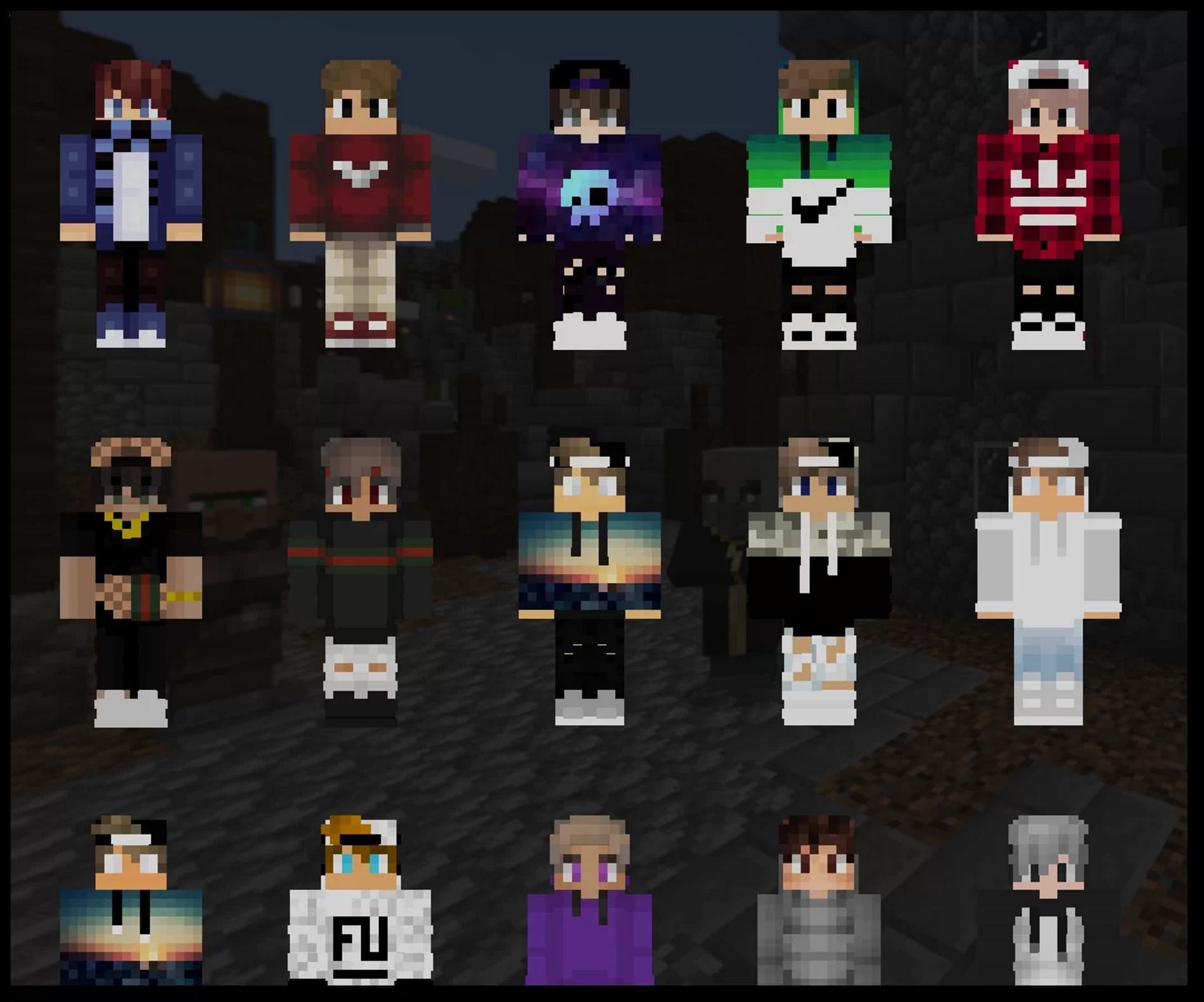 Custom skins that can be imported into Minecraft (Image via CDsmythe)