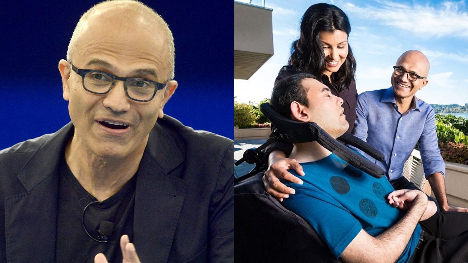 Satya Nadella&#039;s son Zain passed away after suffering from cerebral palsy (Image via Tim Mosenfelder/Getty Images and Seattle Children&#039;s Hospital)