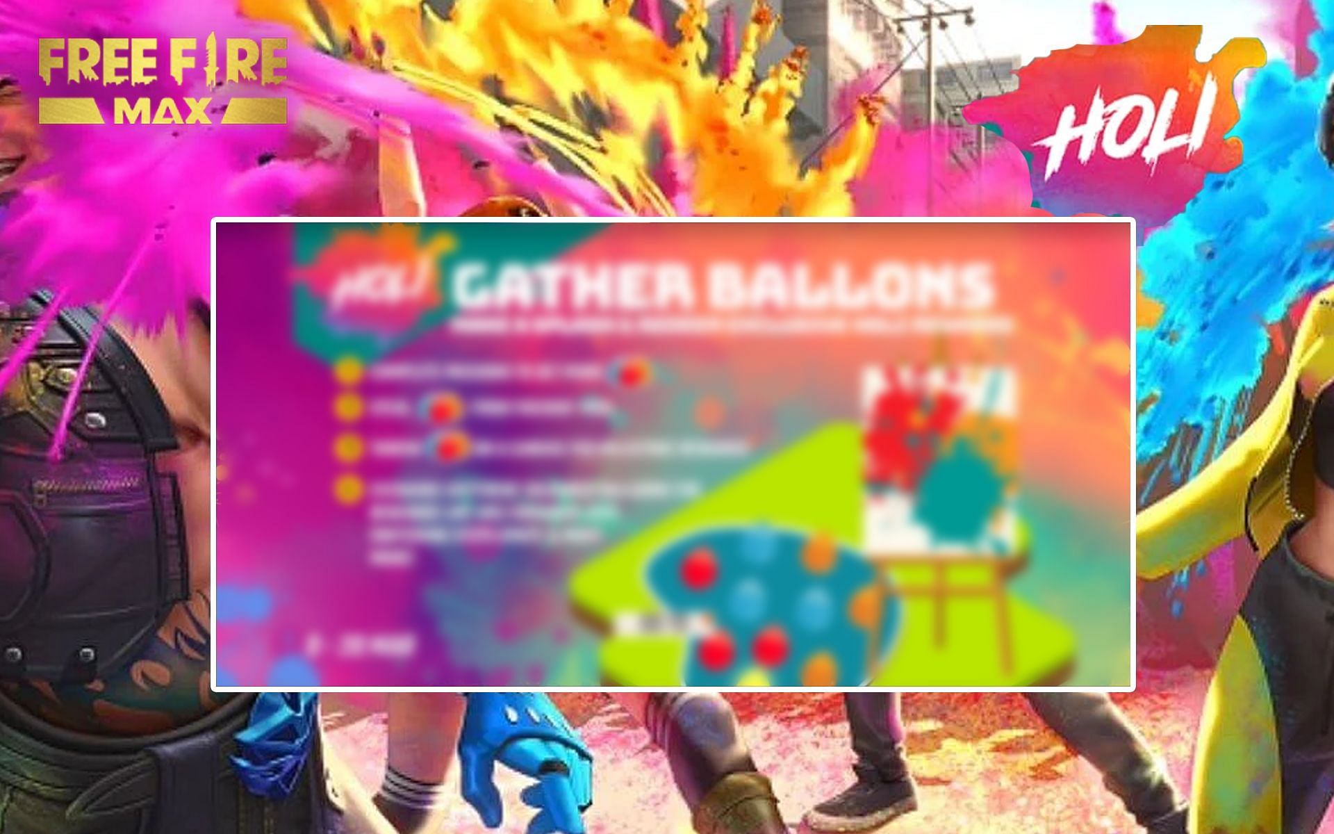 Gather Balloons, Make a Splash event in Free Fire MAX (Image via Sportskeeda)