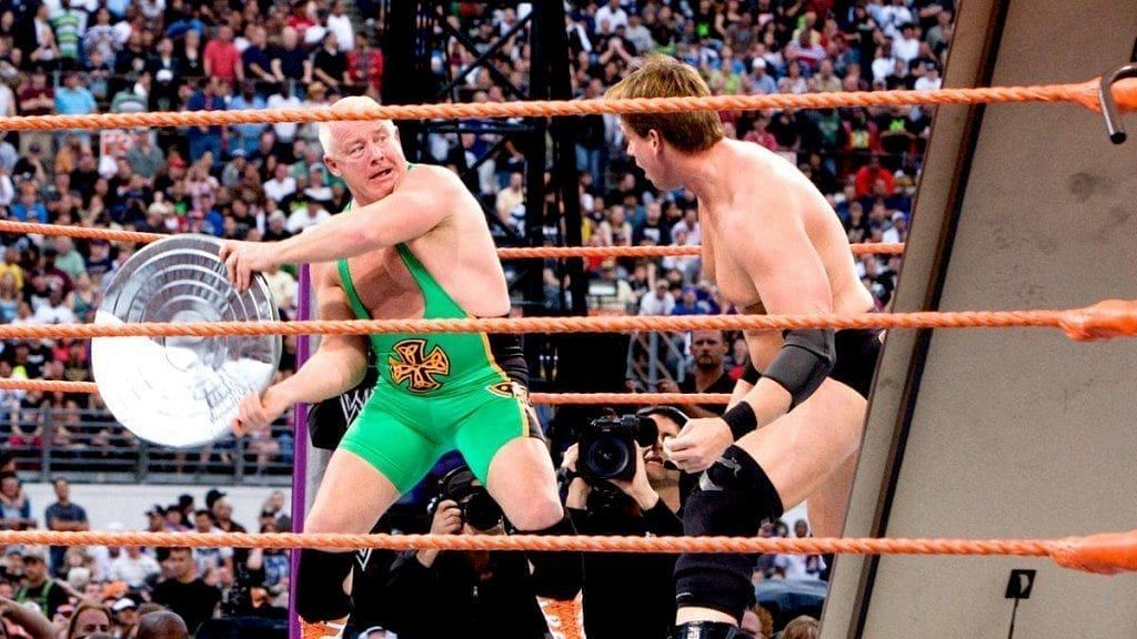 Finlay takes on JBL in a Belfast Brawl match at WrestleMania 24