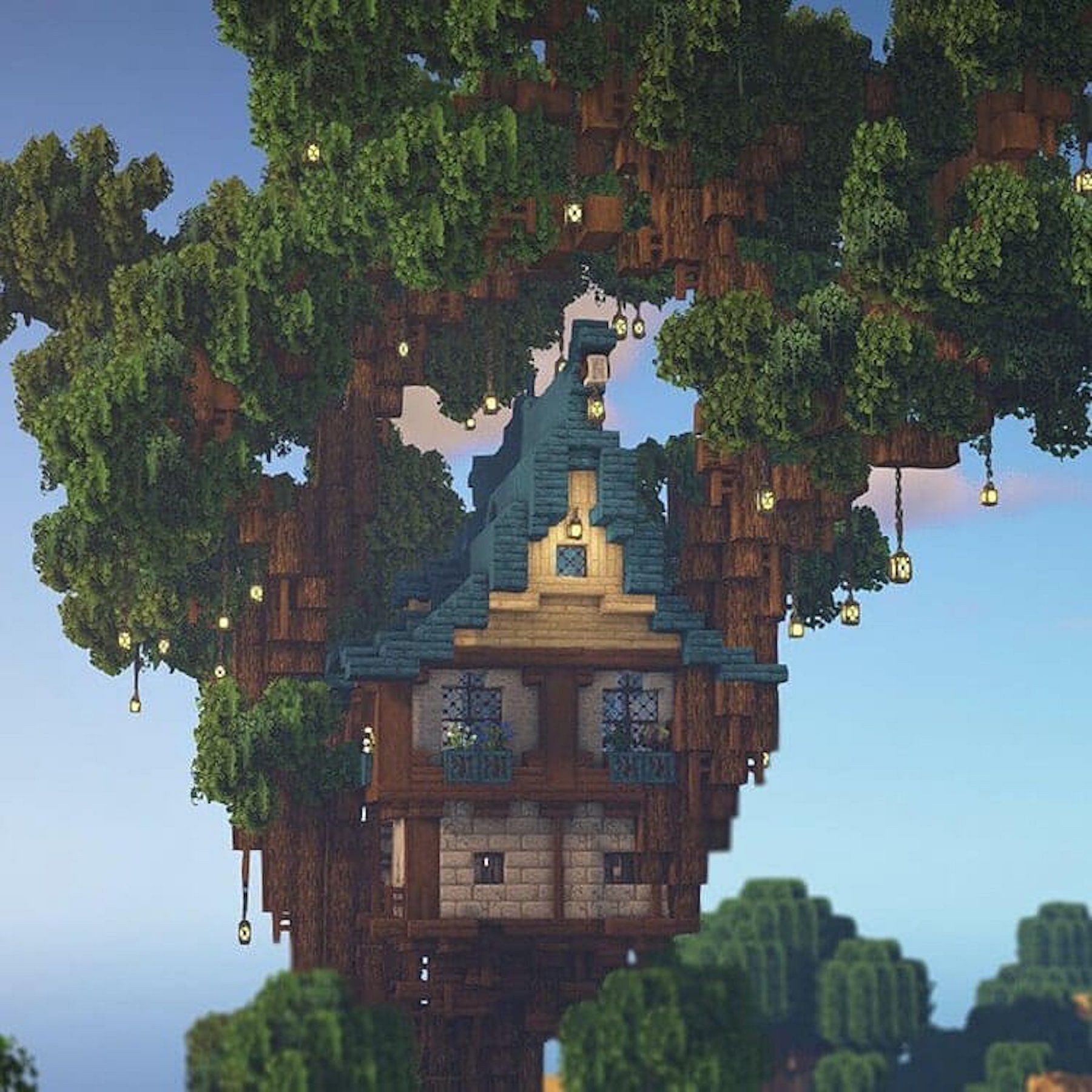 cool minecraft tree houses