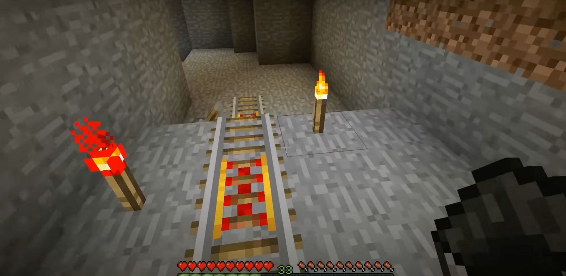 minecraft efficient powered rails