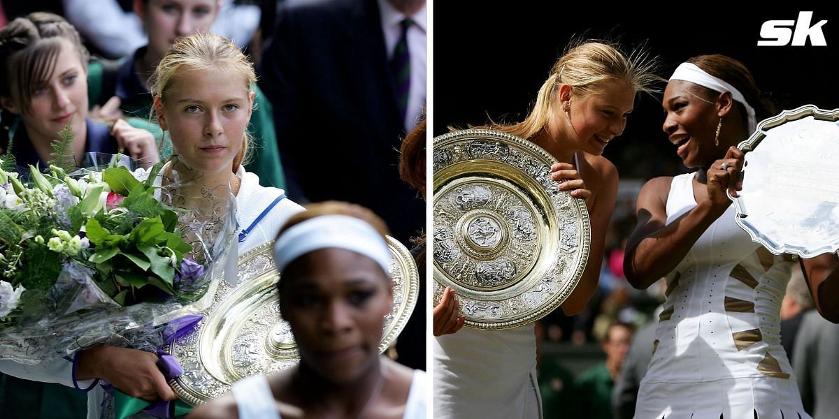 Maria Sharapova beat Serena Williams in the final of Wimbledon 2004